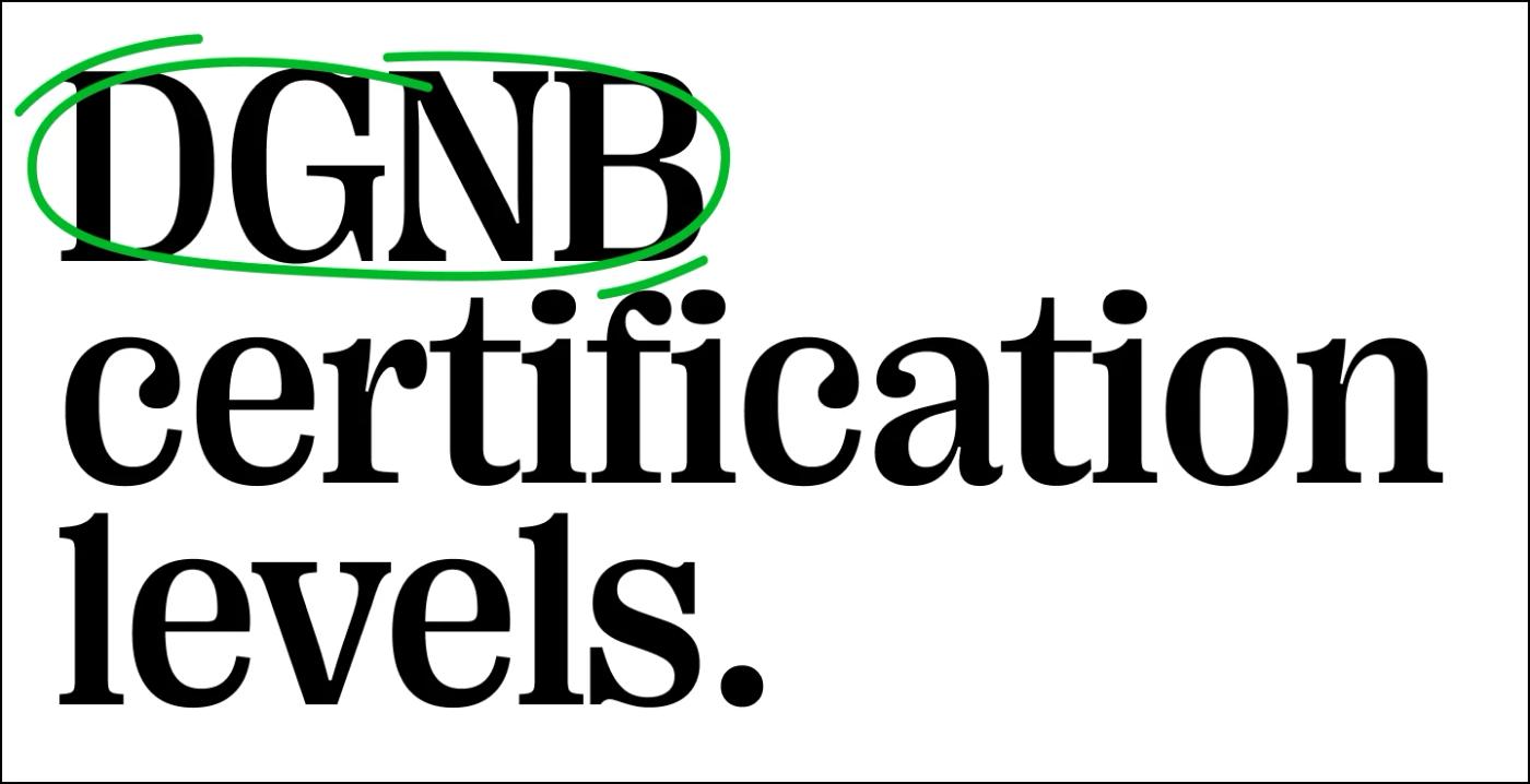 Quote: DGNB certification levels. 
