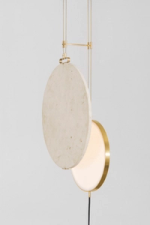 Detail of the Eclipse ceiling lamp by Formafantasma