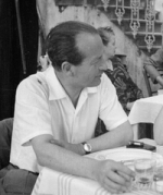 Portrait of designer Paolo Venini, creative director of Venini