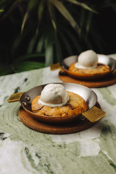 Le cookie tiède et sa glace