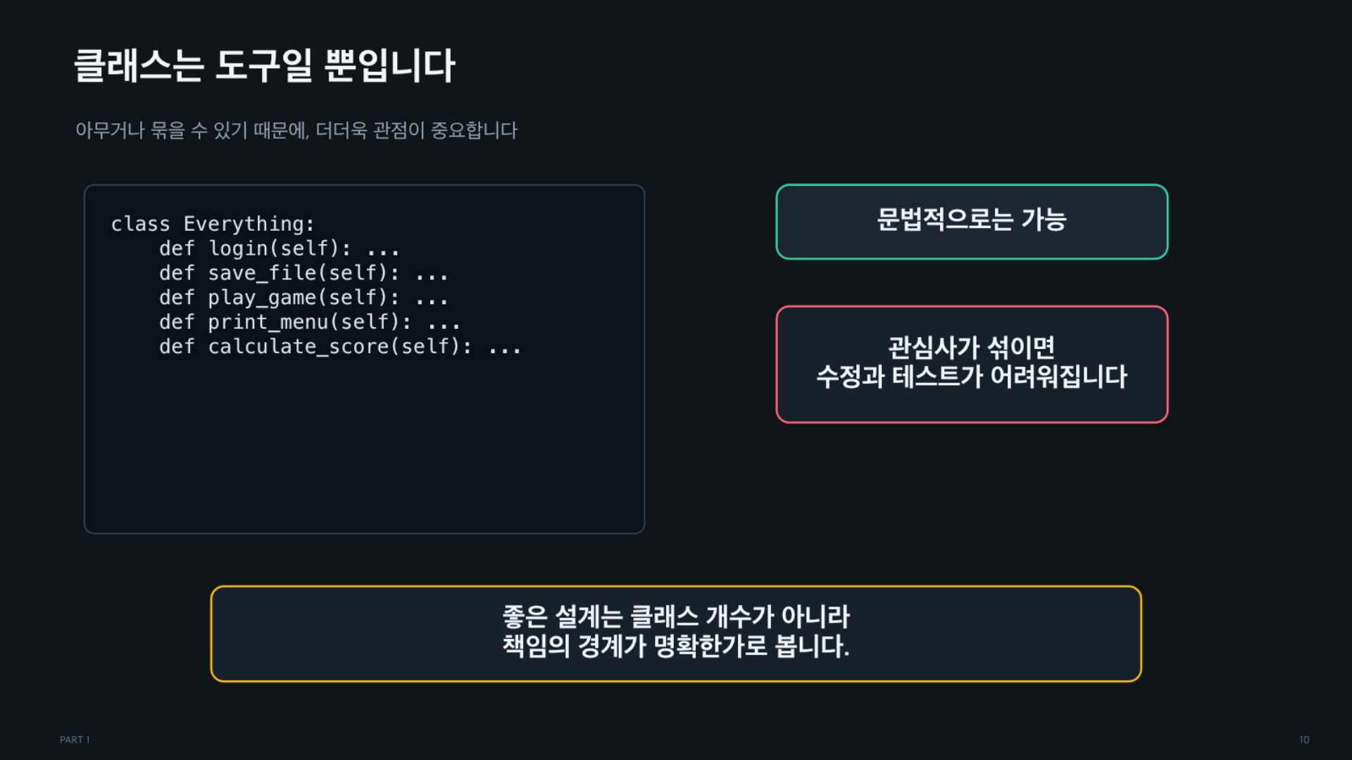 객체의 역할과 책임, 그리고 코드는 어떻게 실행되는가 - 슬라이드 10