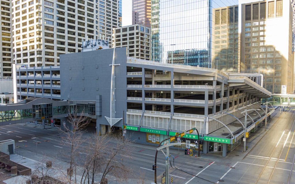Bow Parkade in Downtown Calgary