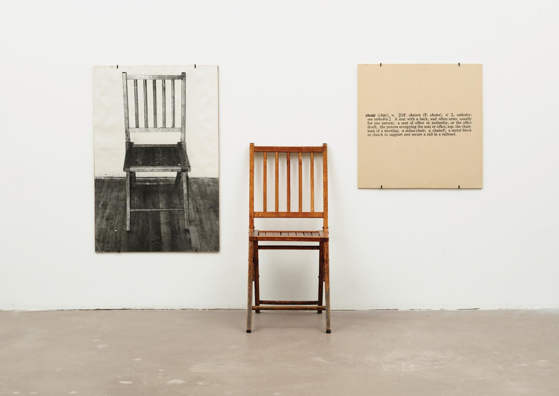 Kosuth, One and Three Chairs, 1965