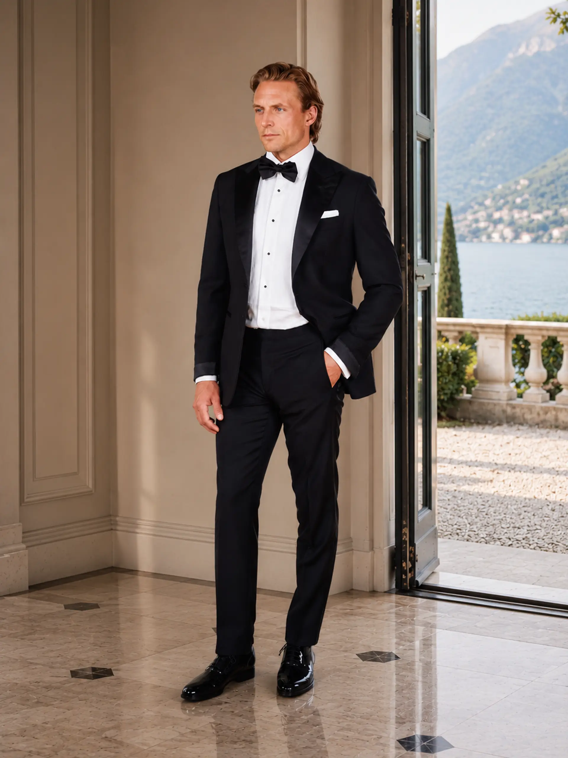Zwarte tuxedo op maat