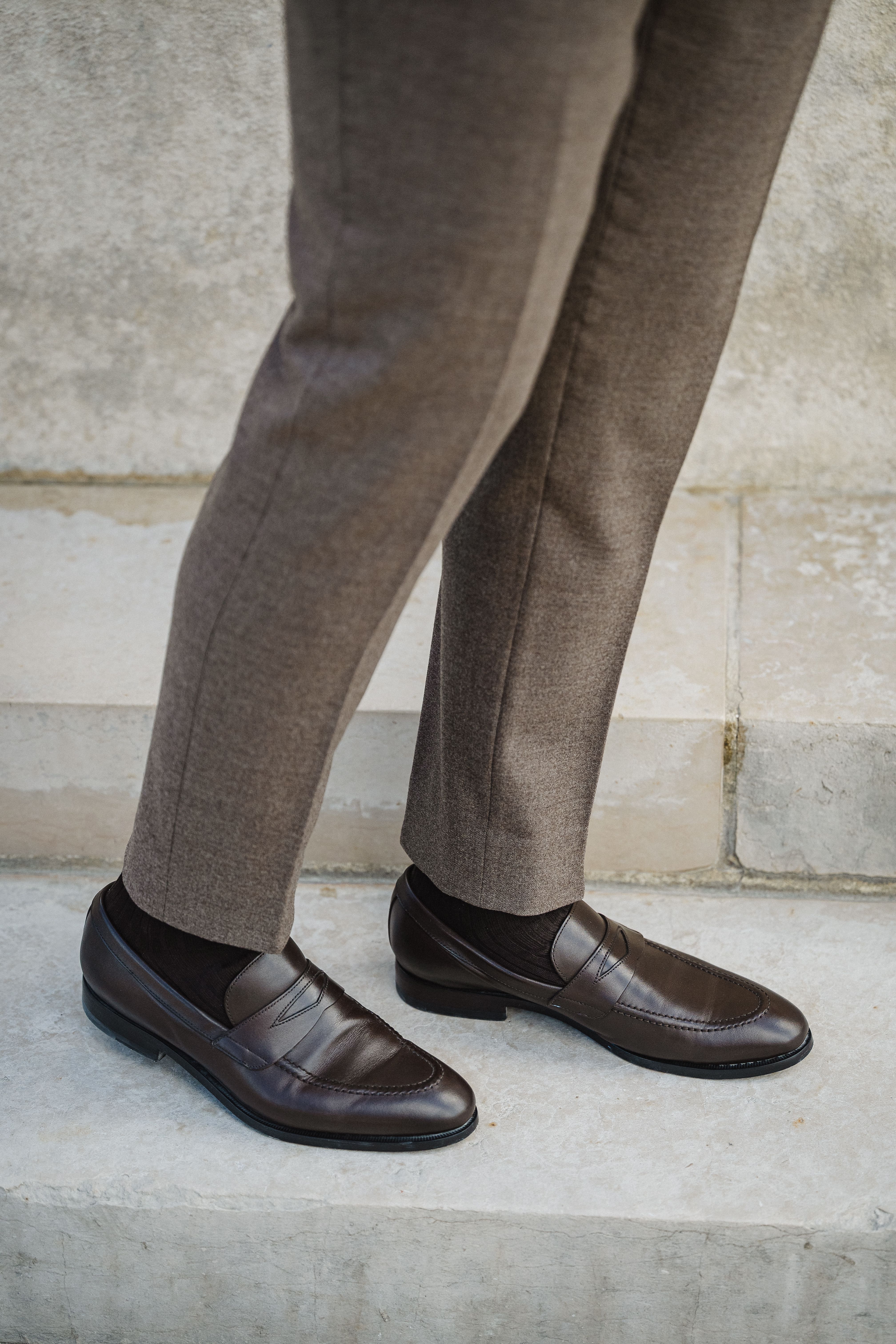 Leren suede loafers van Ettemadis | Tenue de ville schoenen