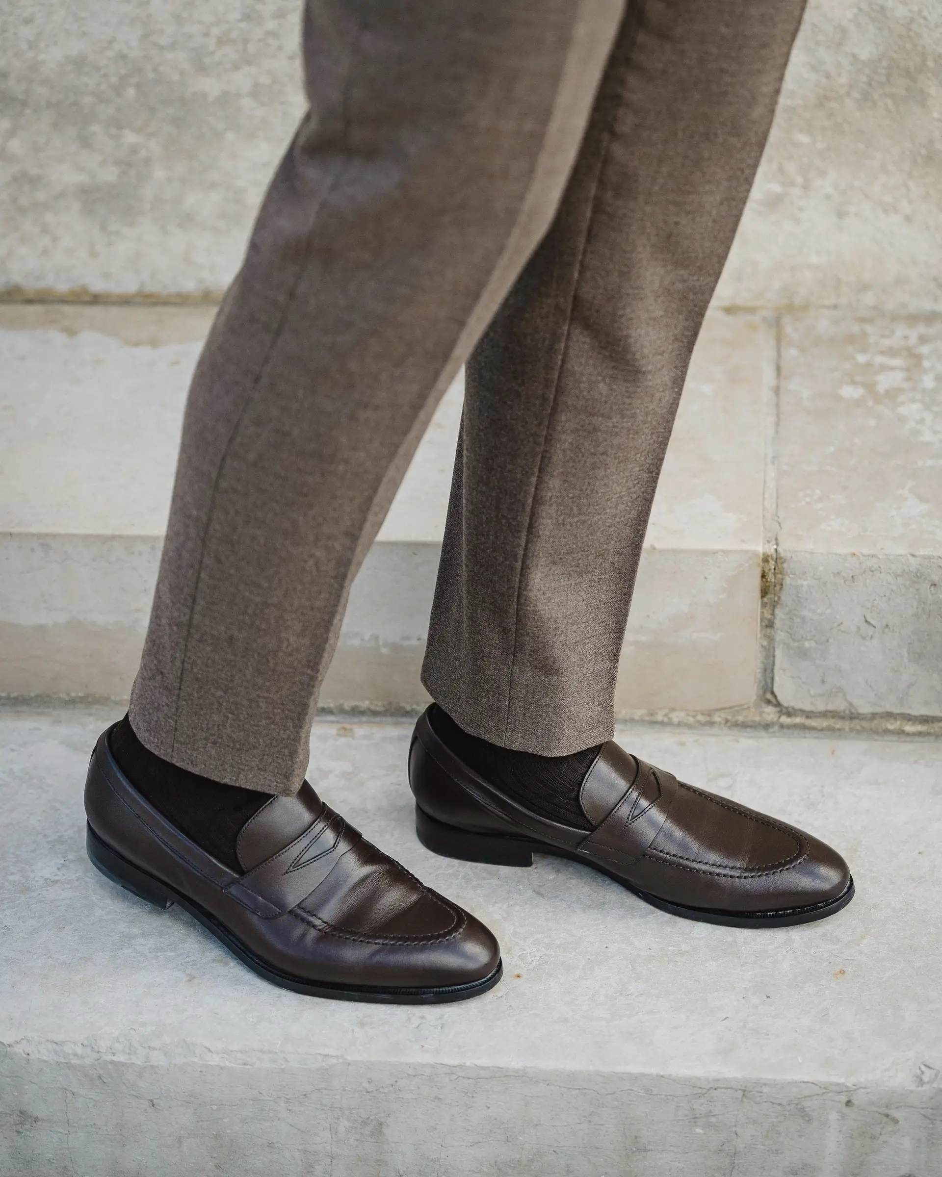 Leren suede loafers van Ettemadis | Tenue de ville schoenen