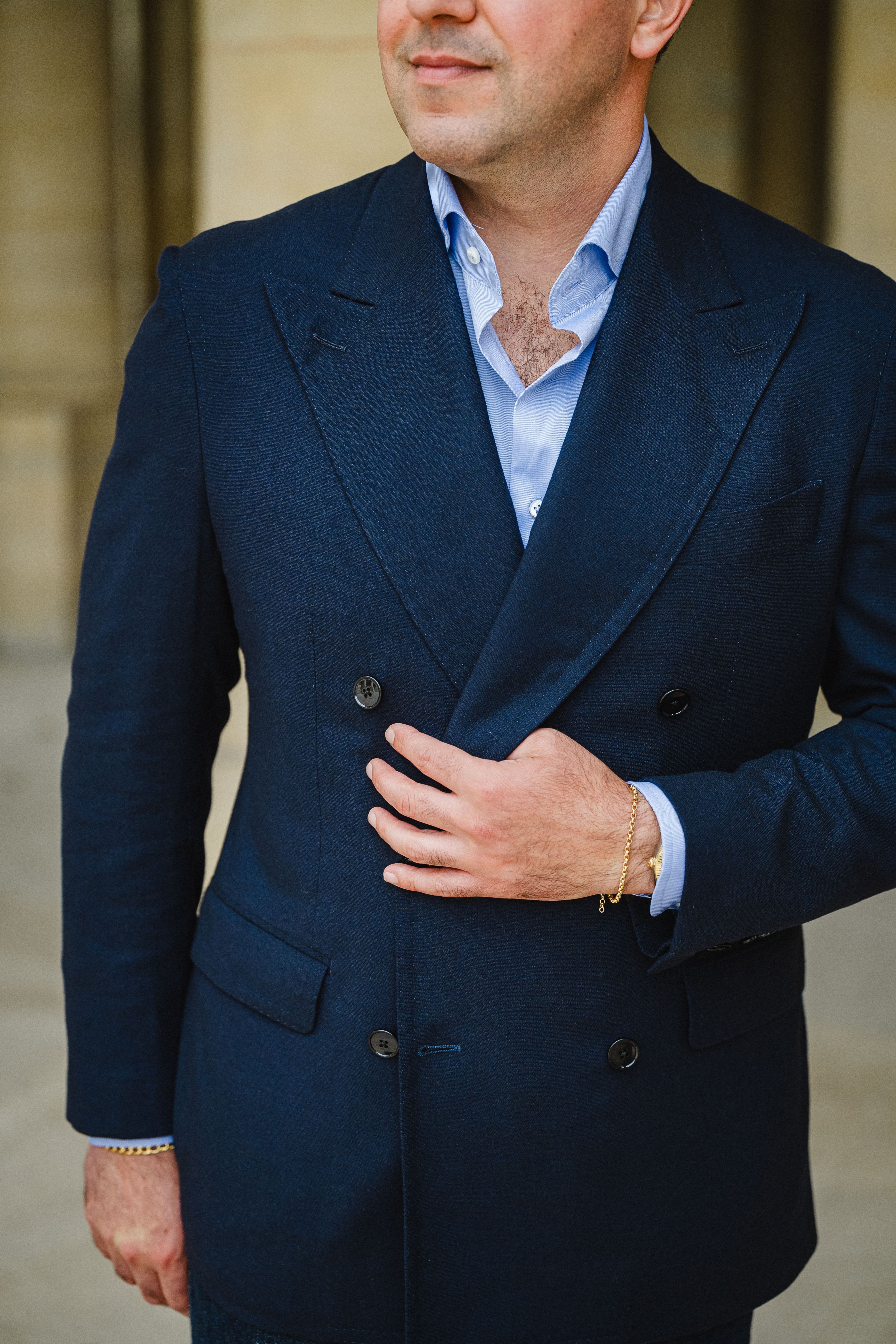 Double breasted colbert op maat van Ettemadis