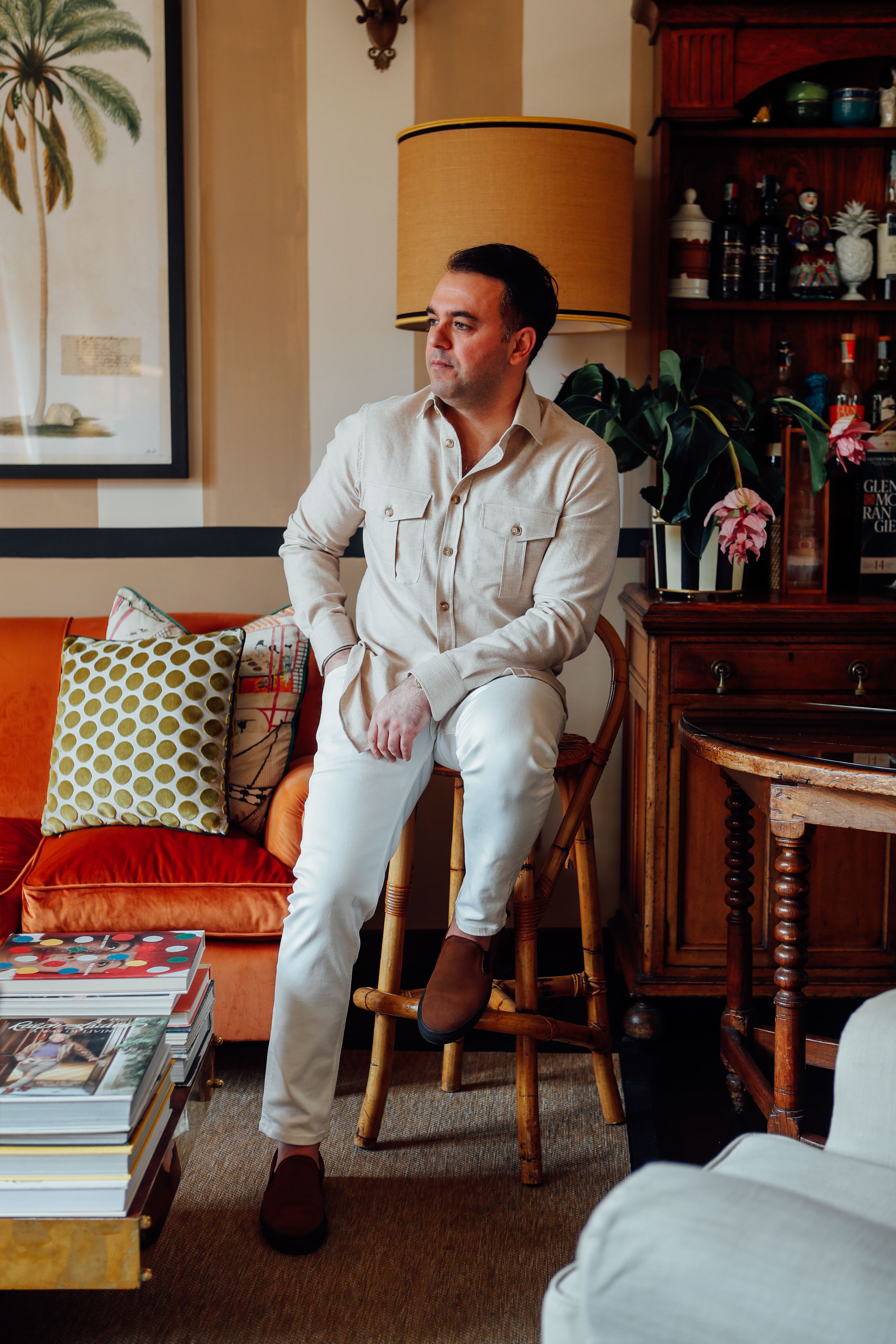 Amir in overshirt in Florence