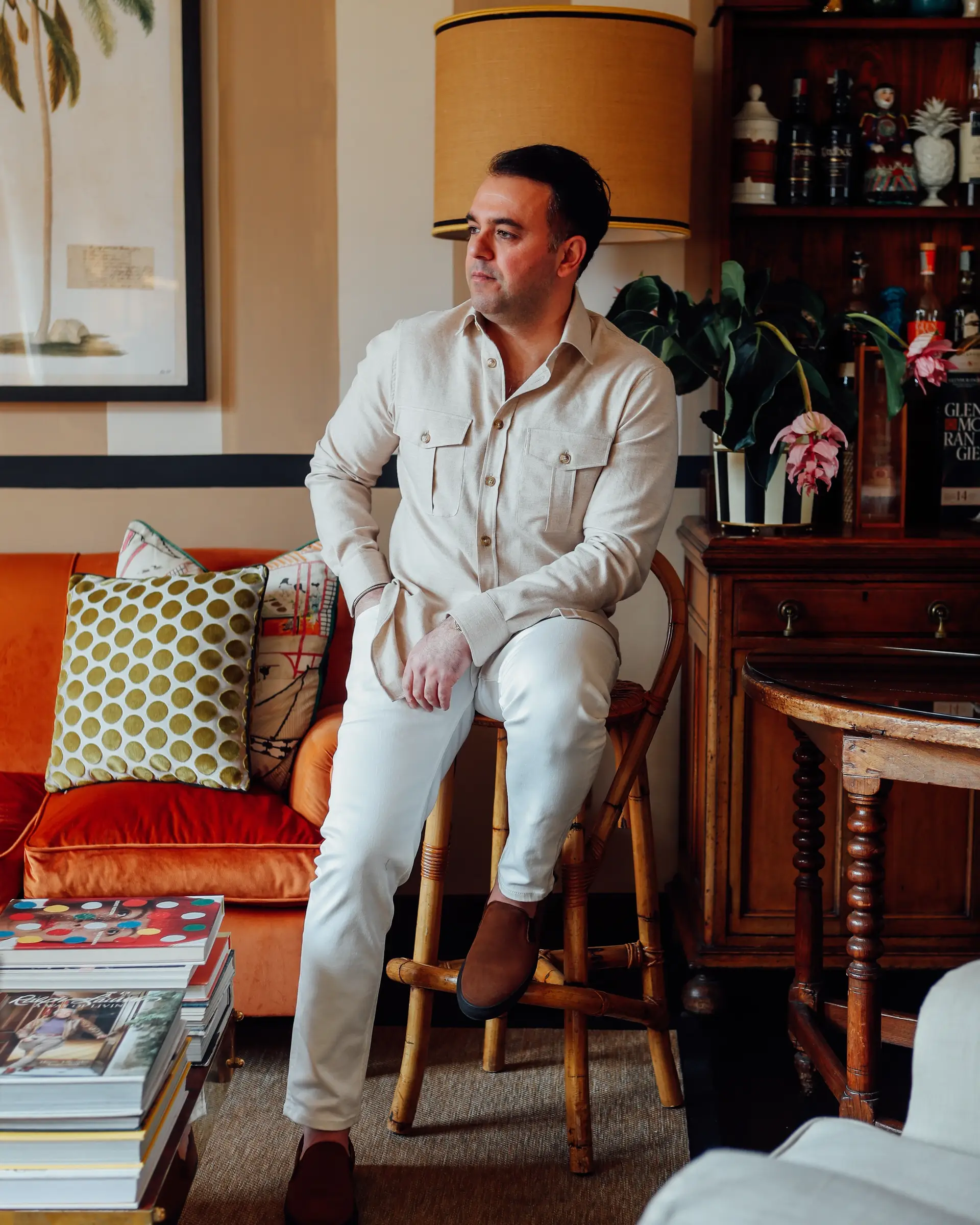 Amir in overshirt in Florence
