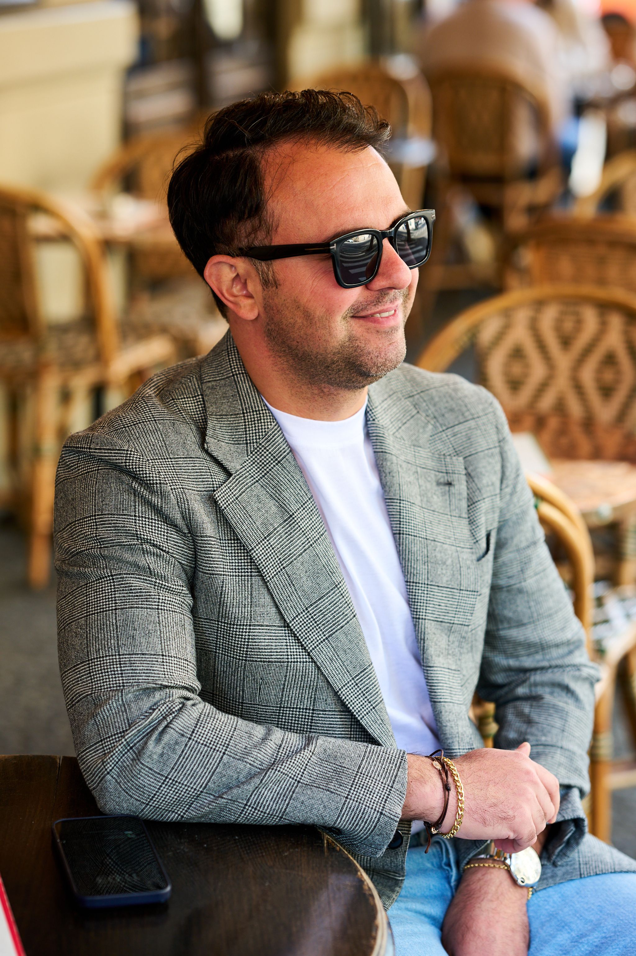 Grijs colbert op maat van Ettemadis 