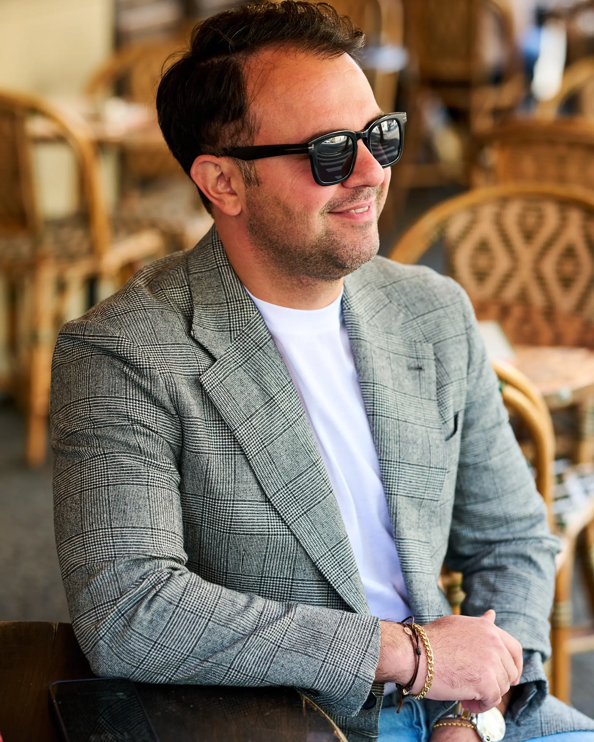 Grijs colbert op maat van Ettemadis