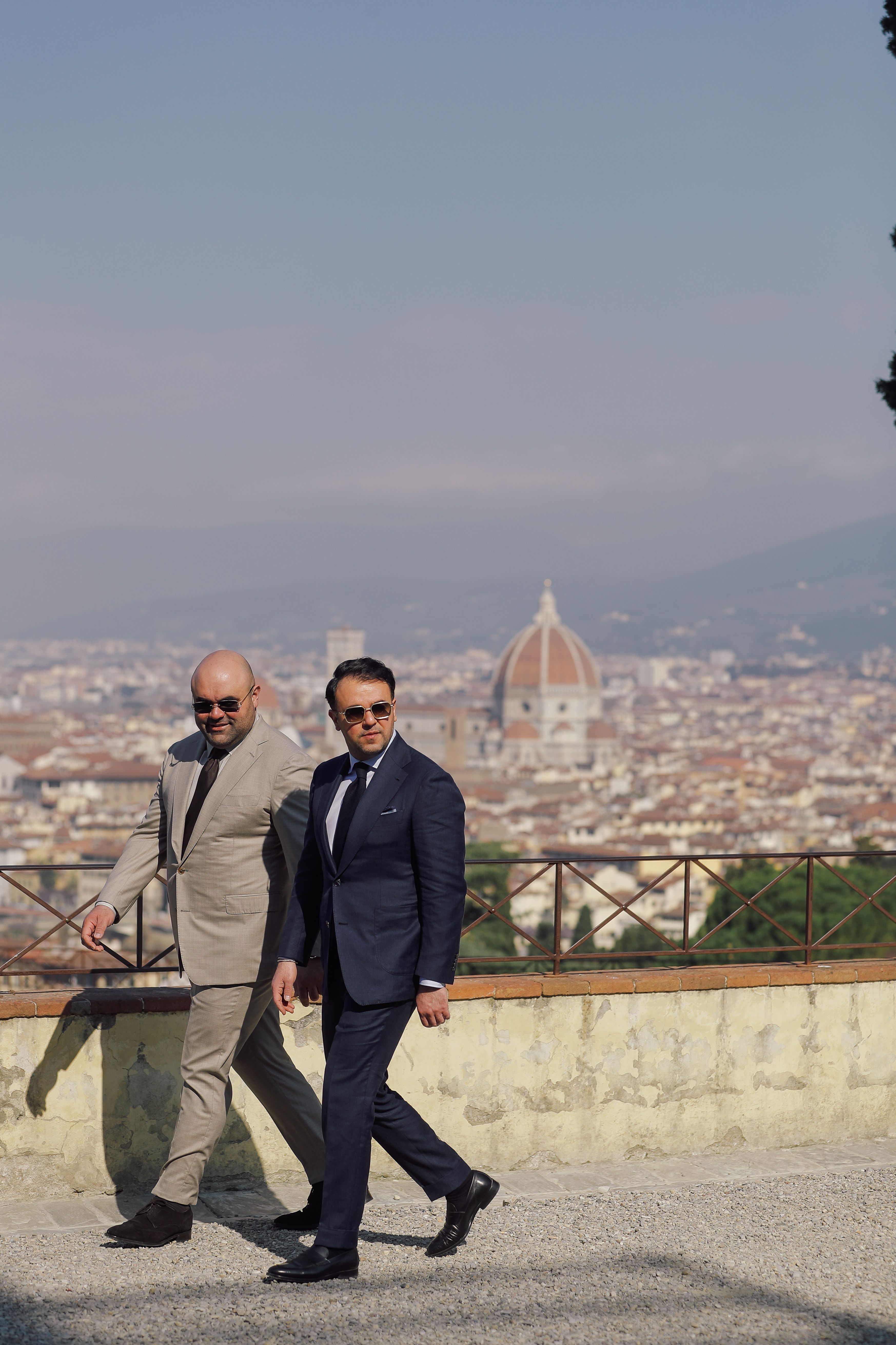 blauw en beige maatpak van Ettemadis