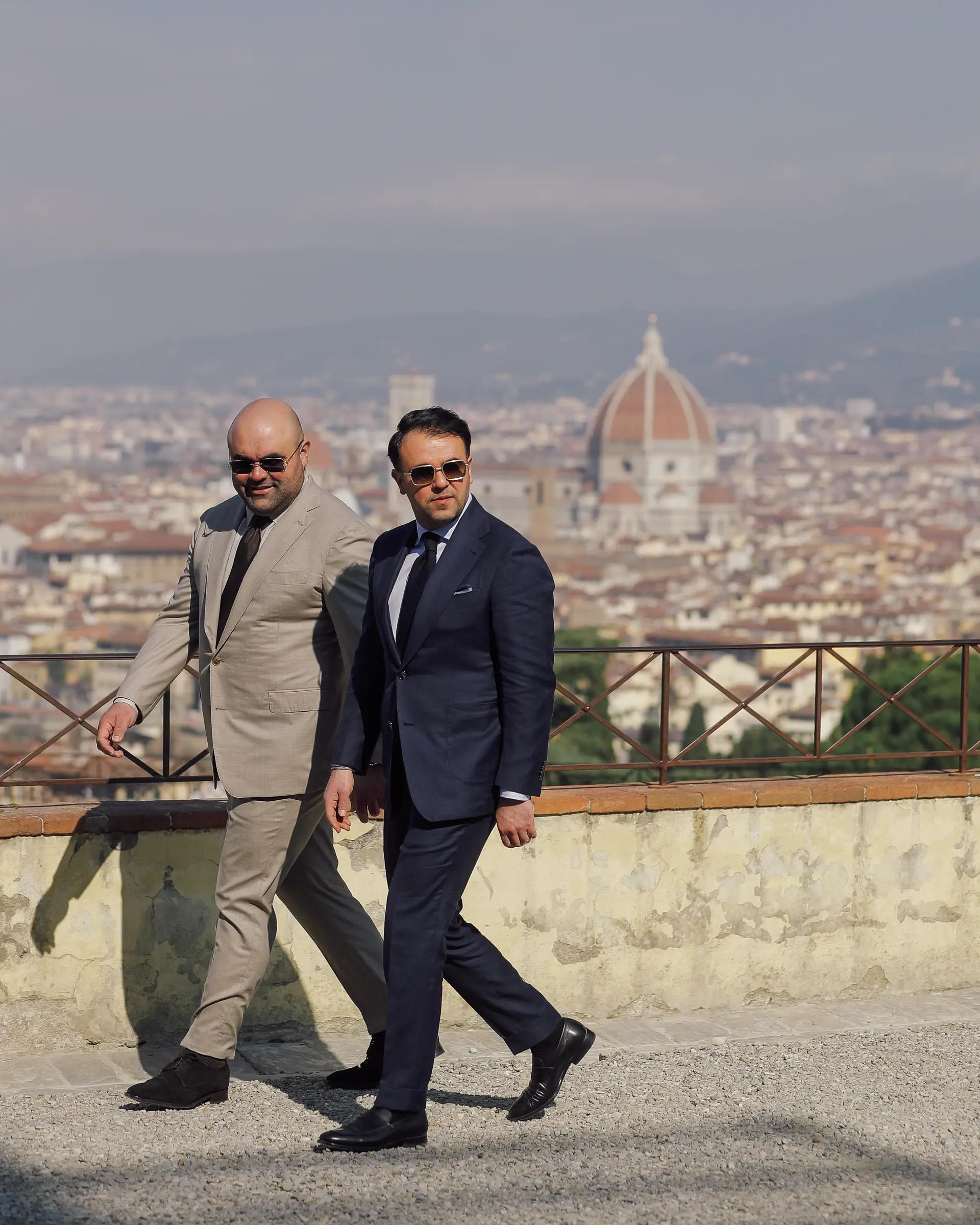 blauw en beige maatpak van Ettemadis