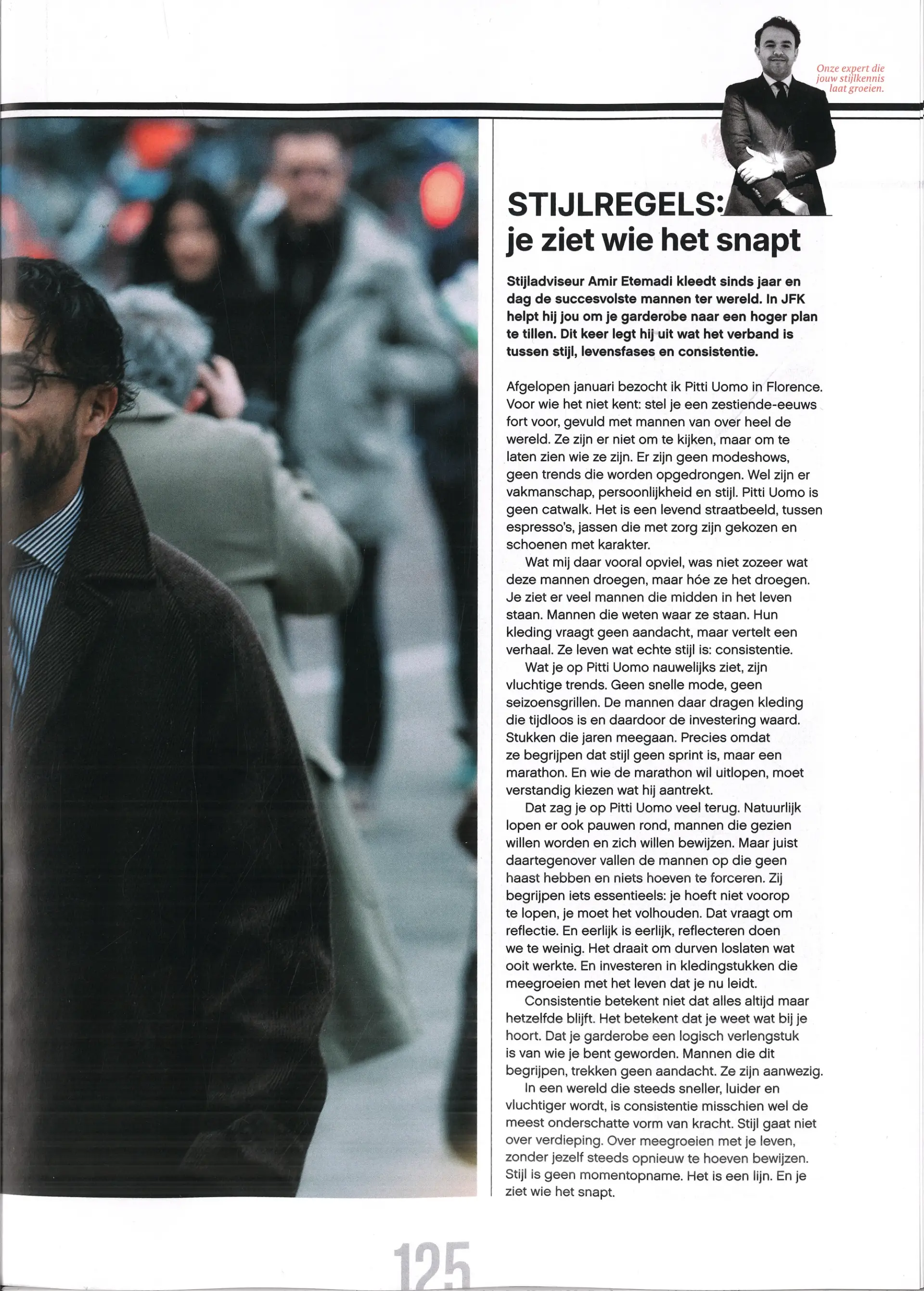 Stijlregels - Column Amir Etemadi in de JFK over Pitti Uomo