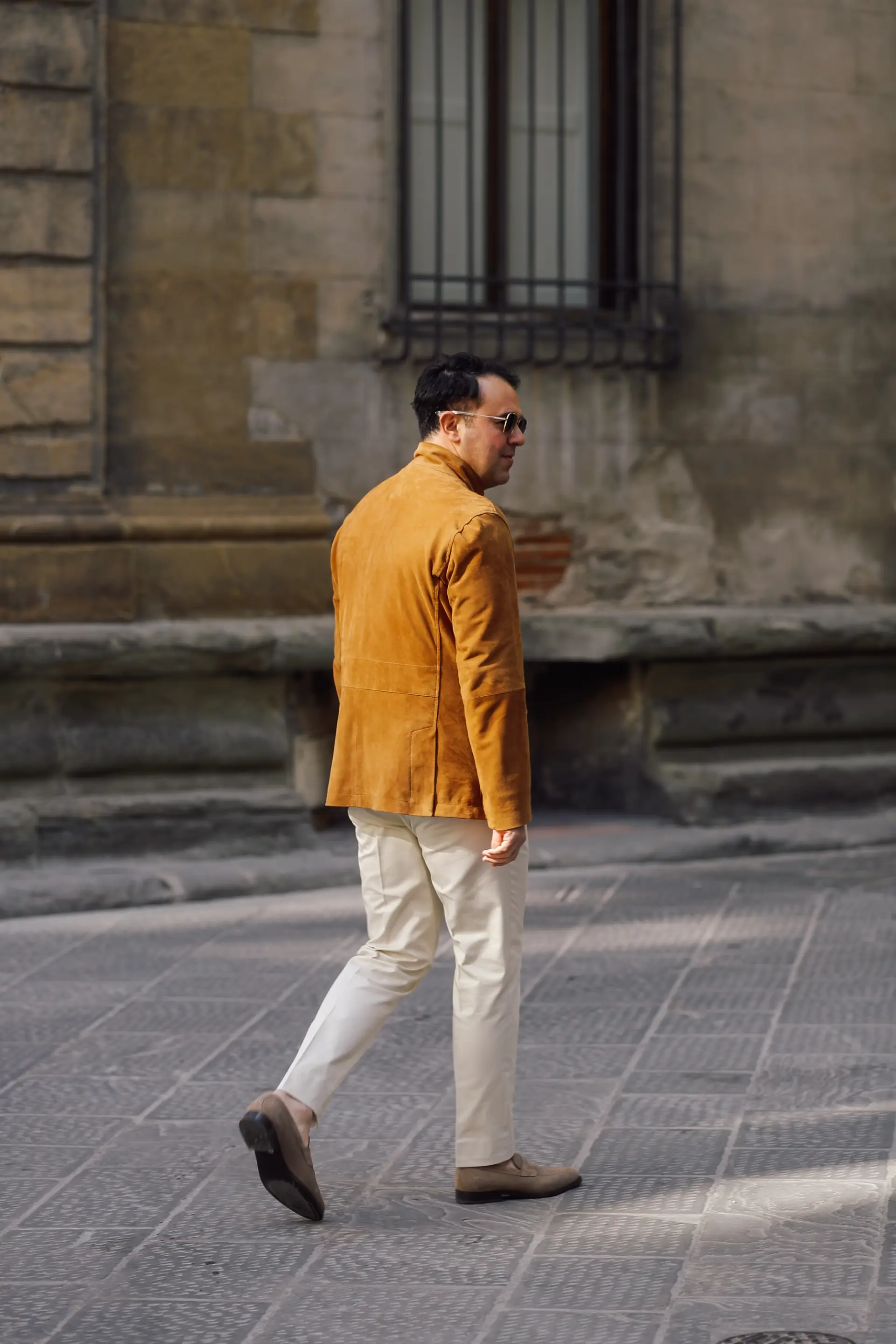 leren jas op maat suede tobacco