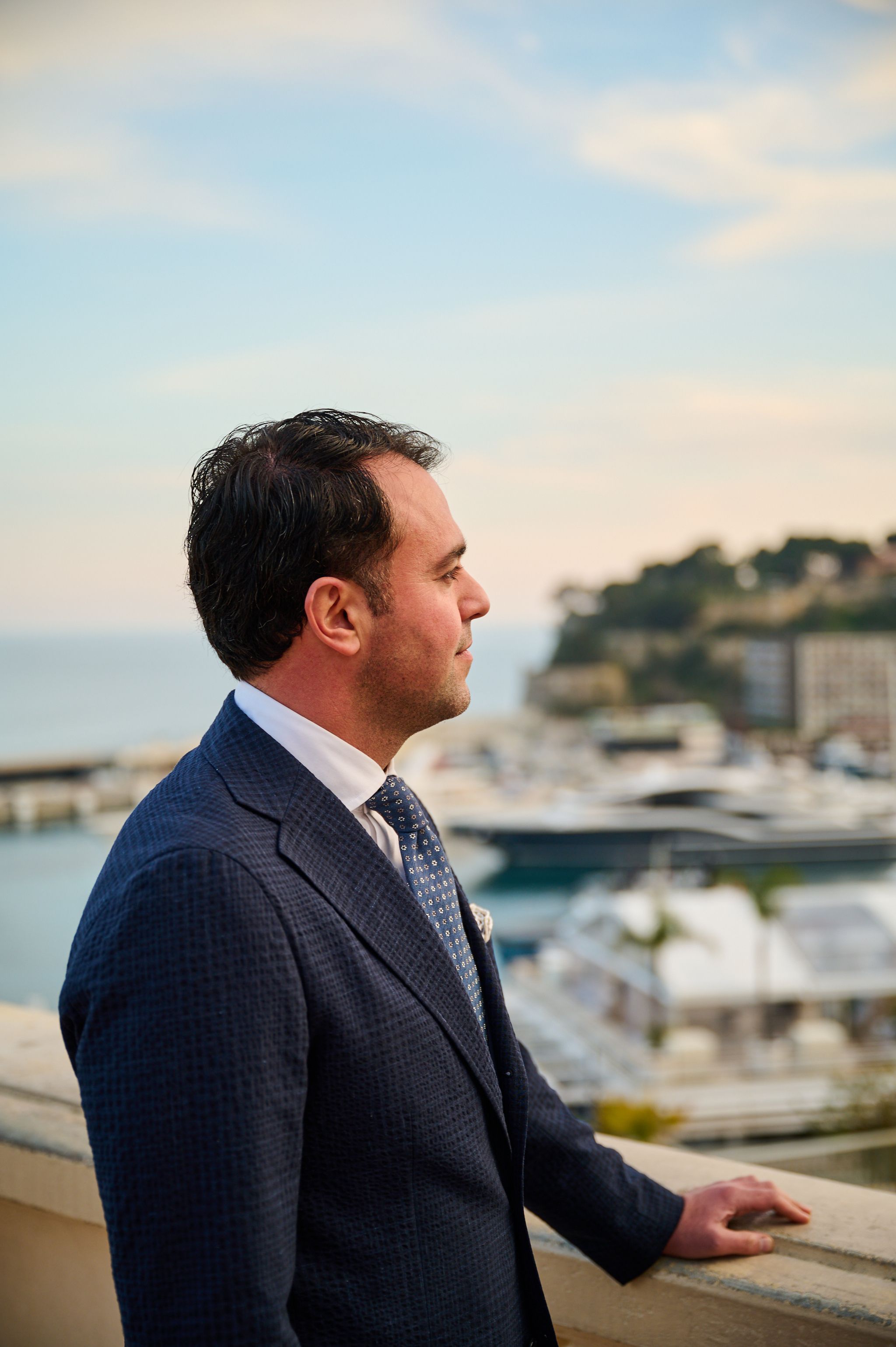 Blauw ruiten maatpak van jersey stof | Ettemadis in Den Haag