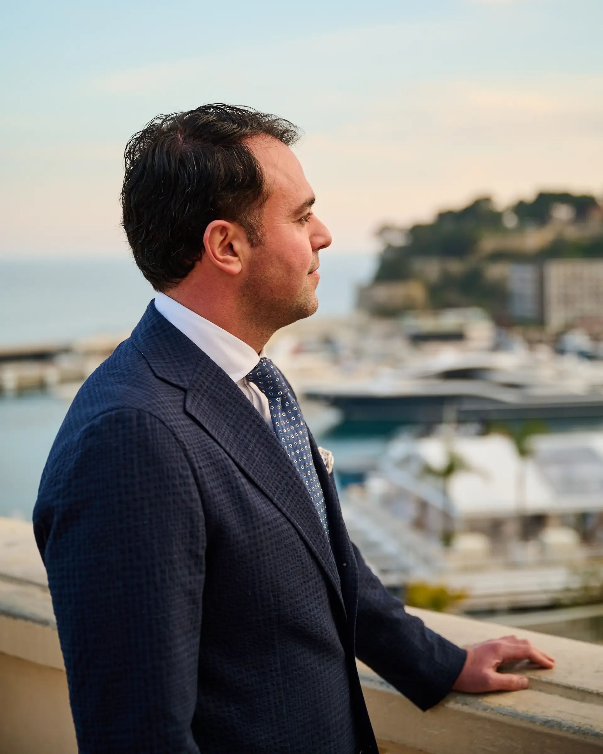 Blauw ruiten maatpak van jersey stof | Ettemadis in Den Haag