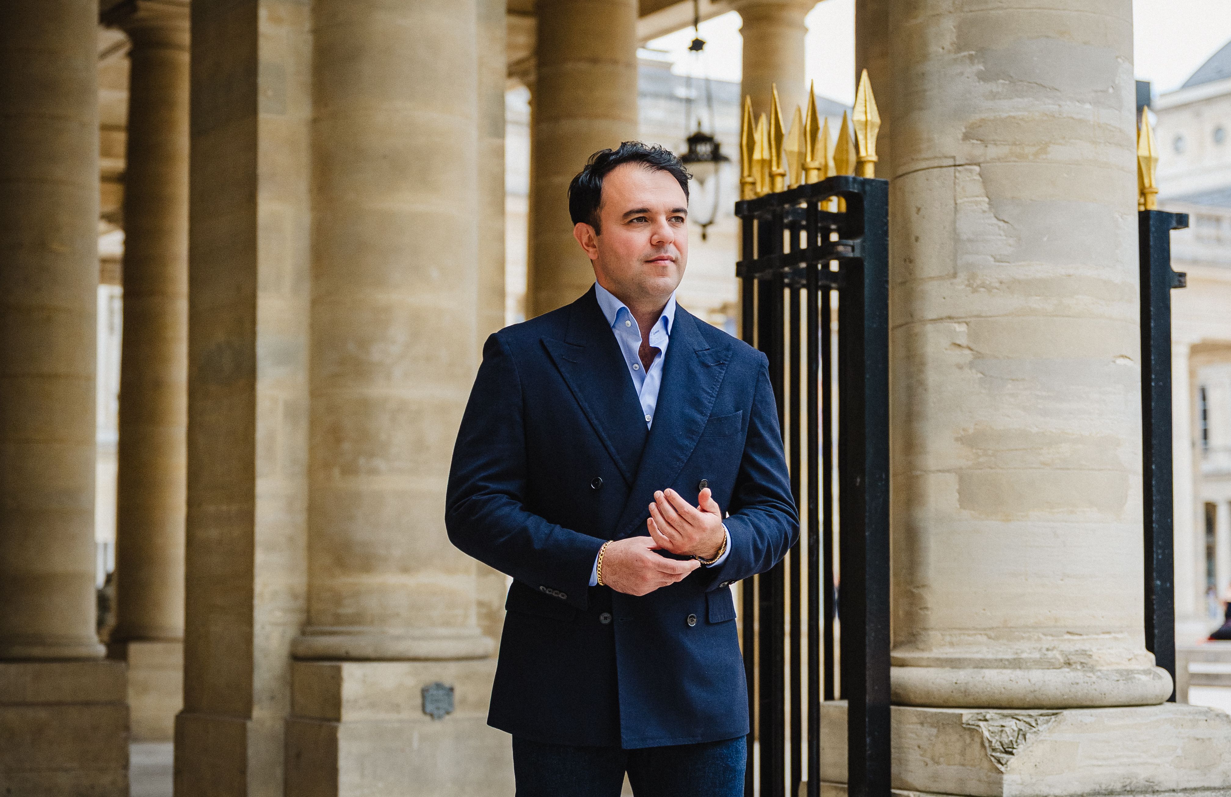 Amir Etemadi double breasted colbert op maat