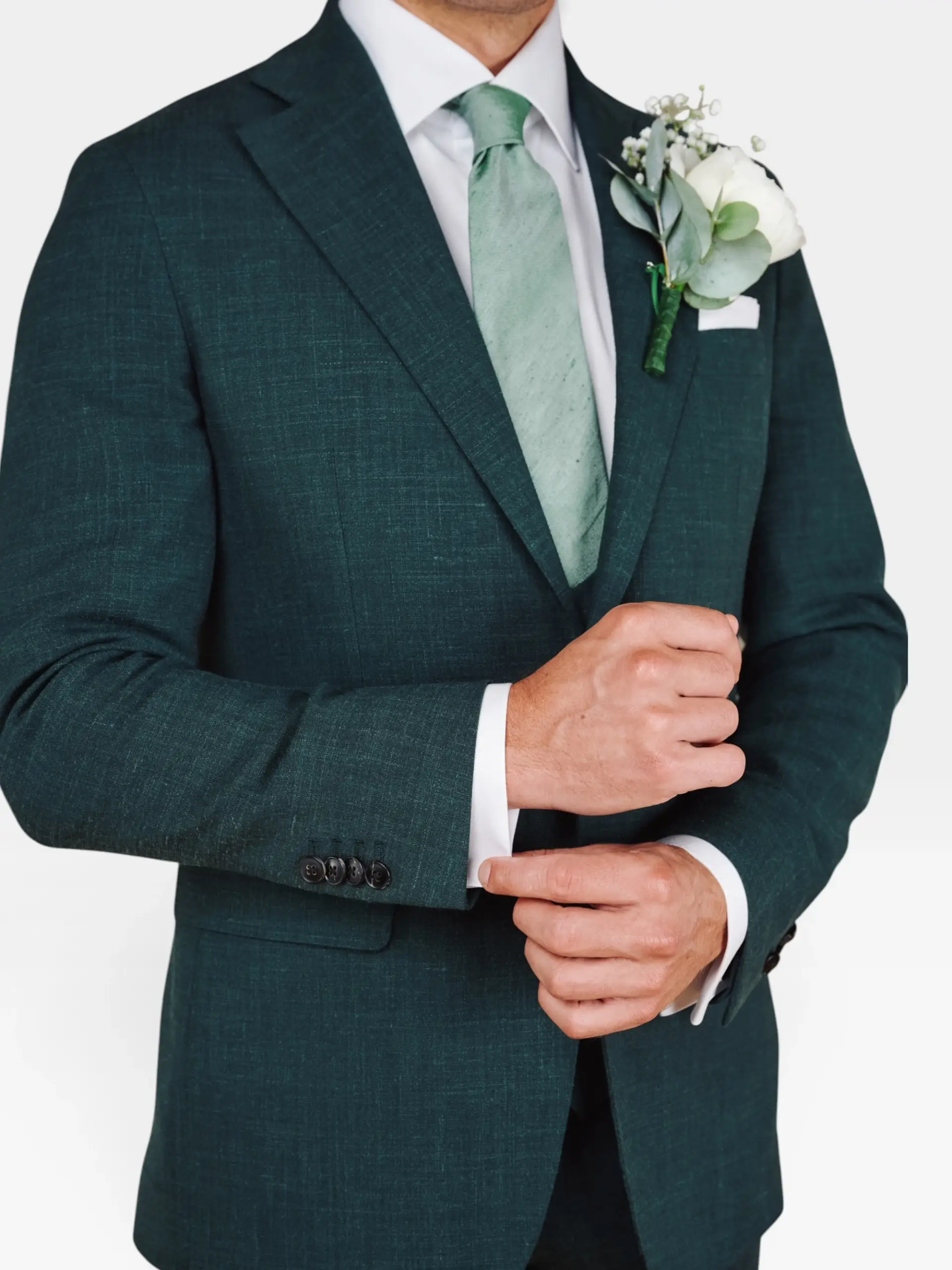Groen trouwpak op maat