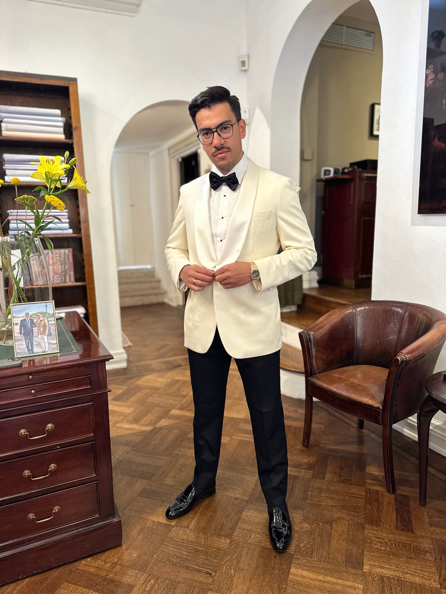 Smoking op maat wit maatwerk trouwpak | Ettemadis