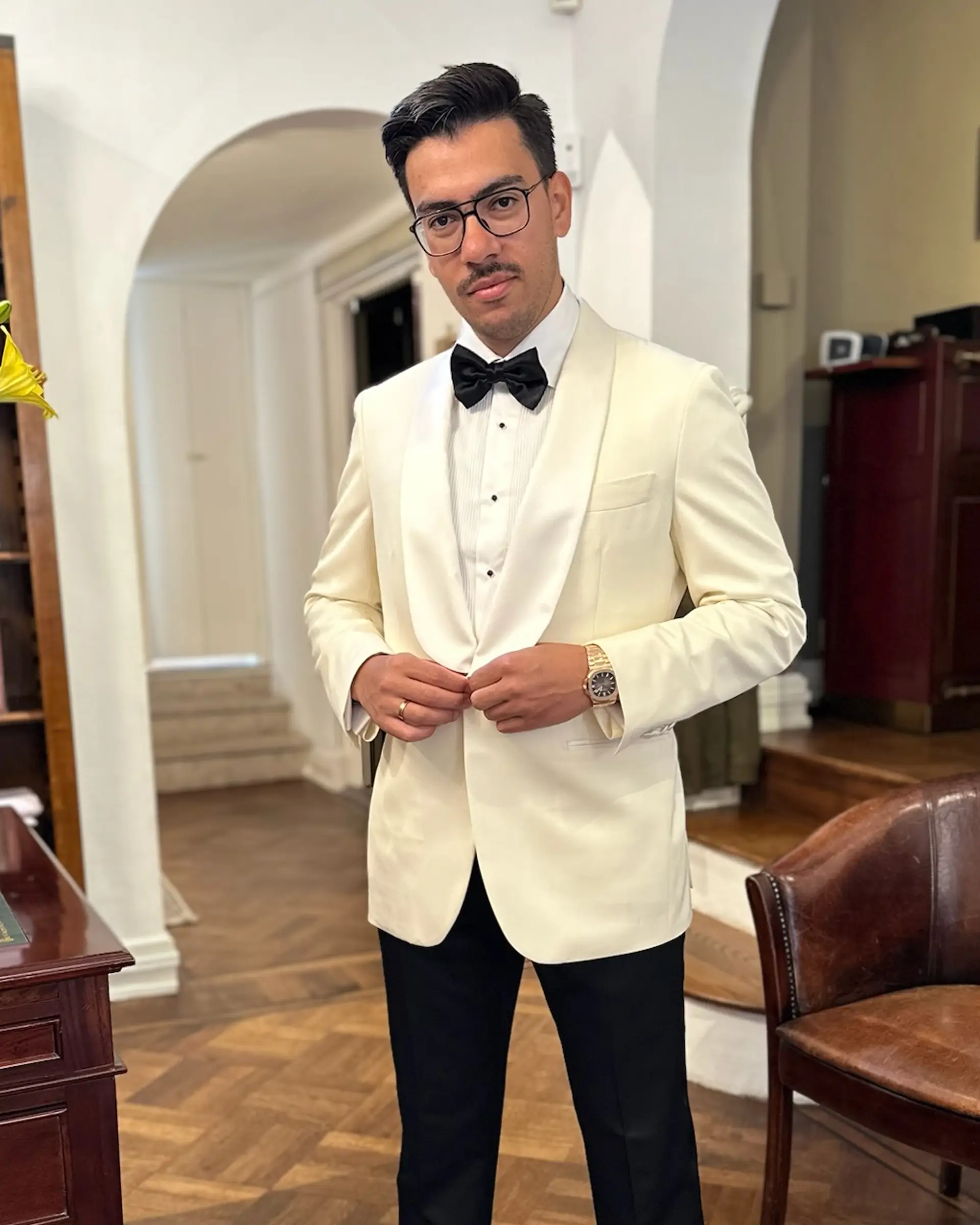 Smoking op maat wit maatwerk trouwpak | Ettemadis