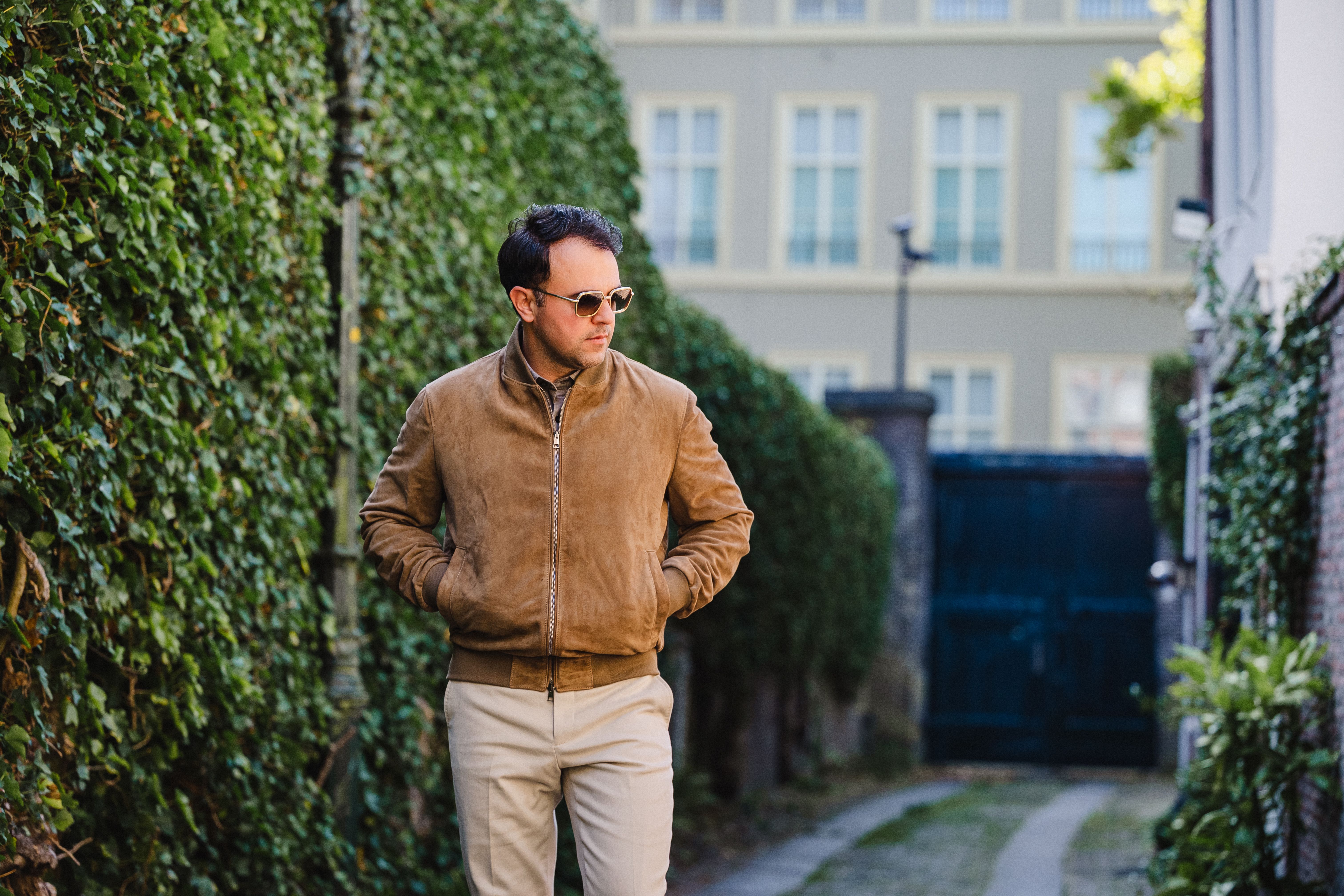 Suede leren jas op maat van Ettemadis