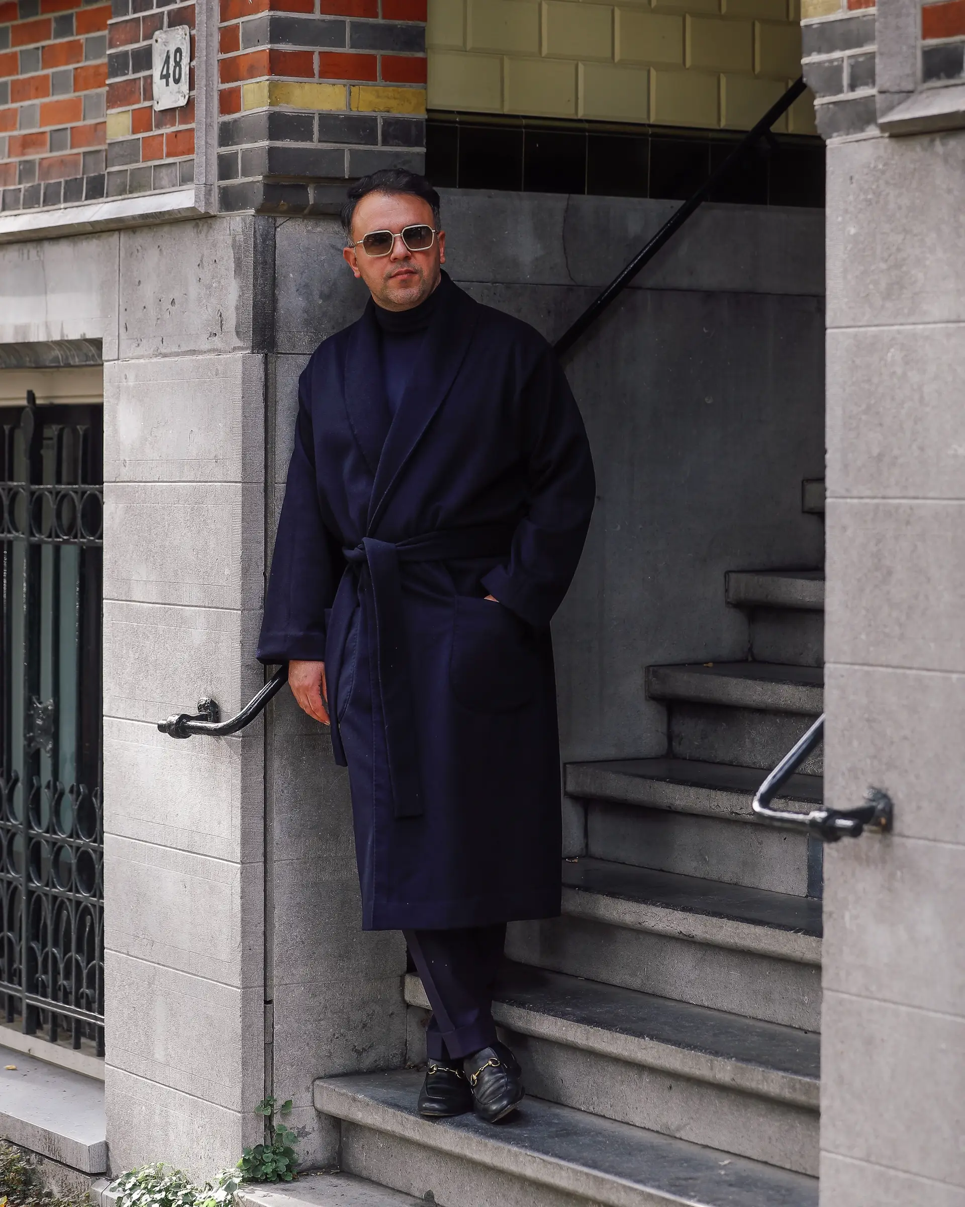 blauw overcoat van Ettemadis