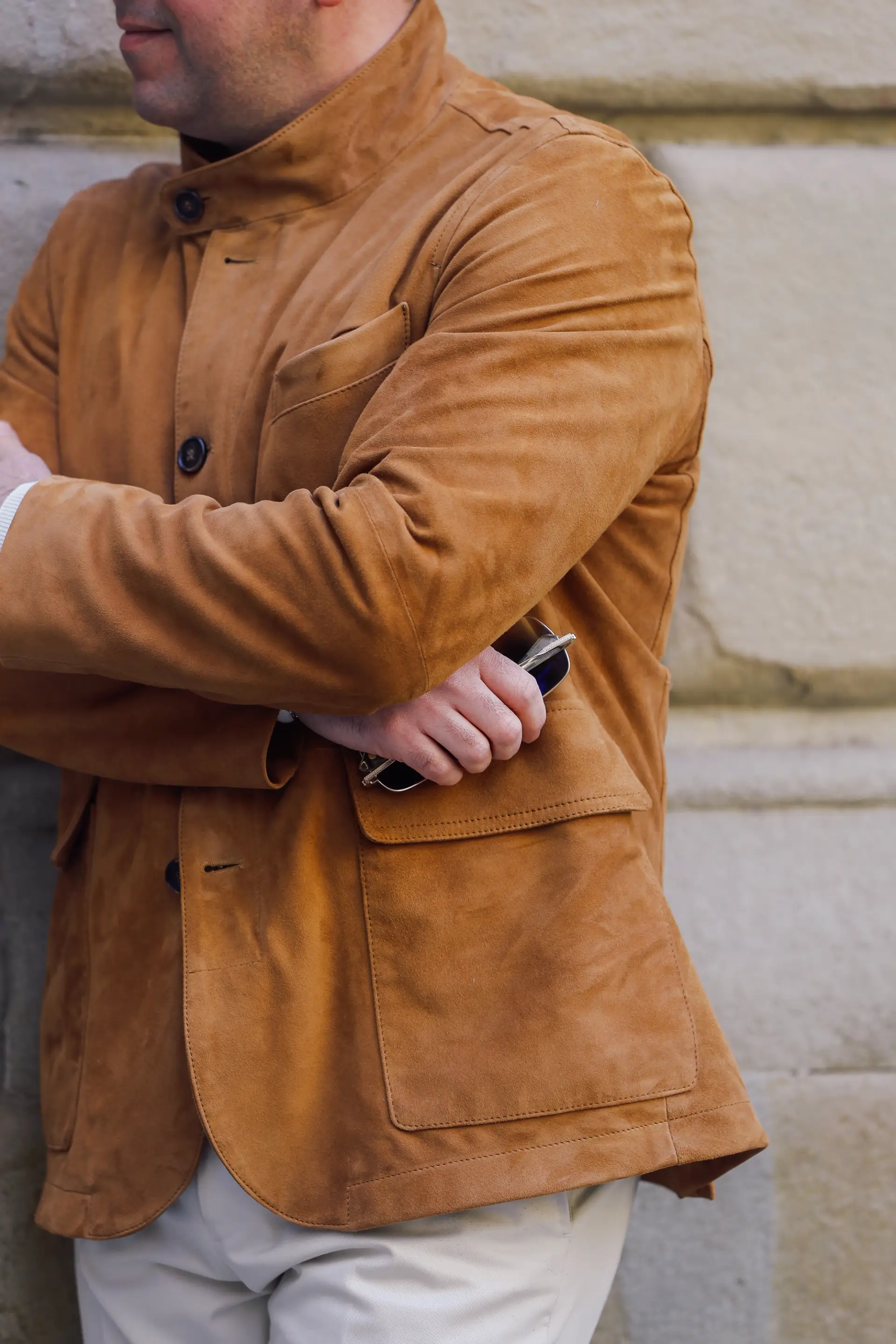 blauw bodywarmer op maat van Ettemadis