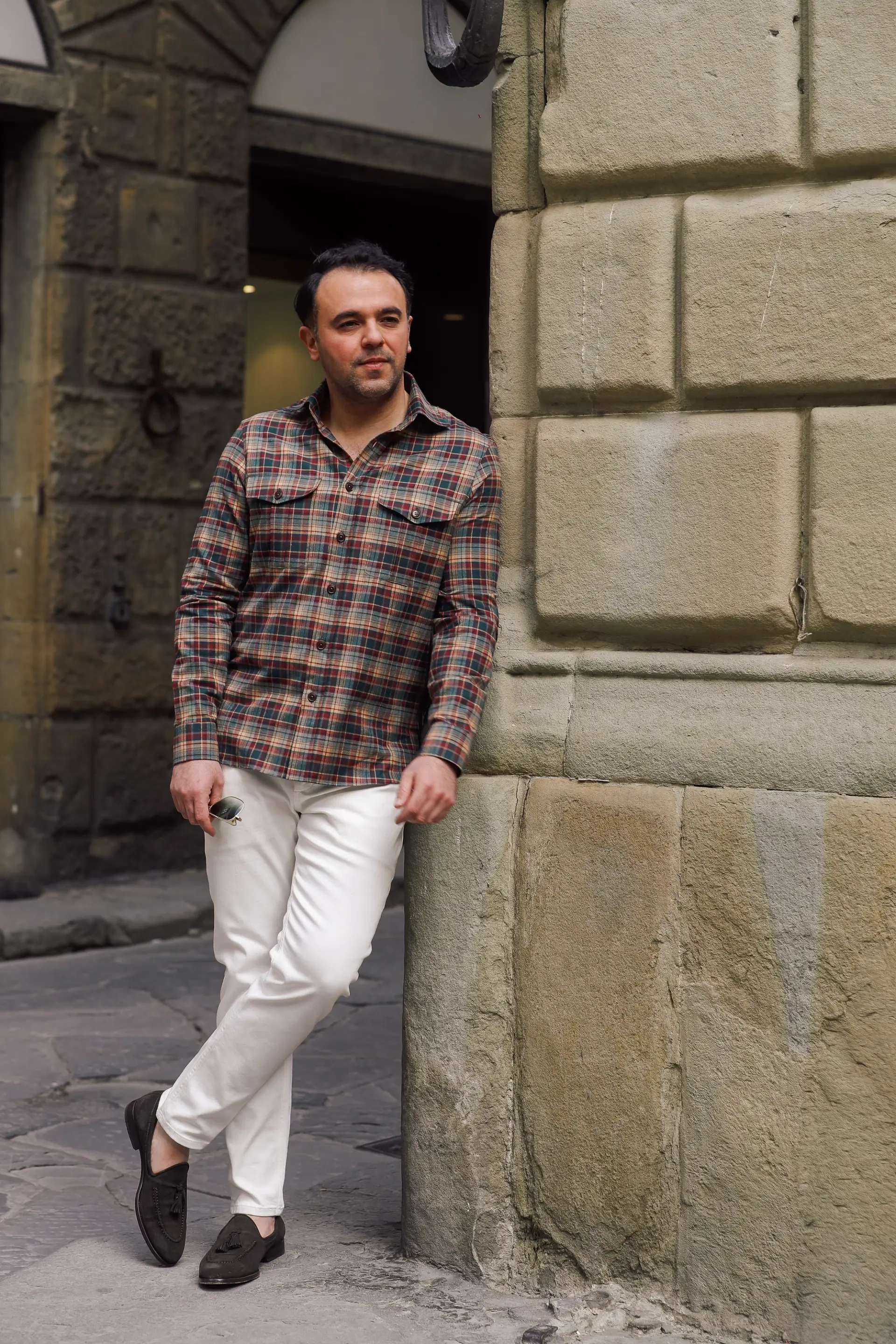 Ruitjes overshirt op maat van Ettemadis