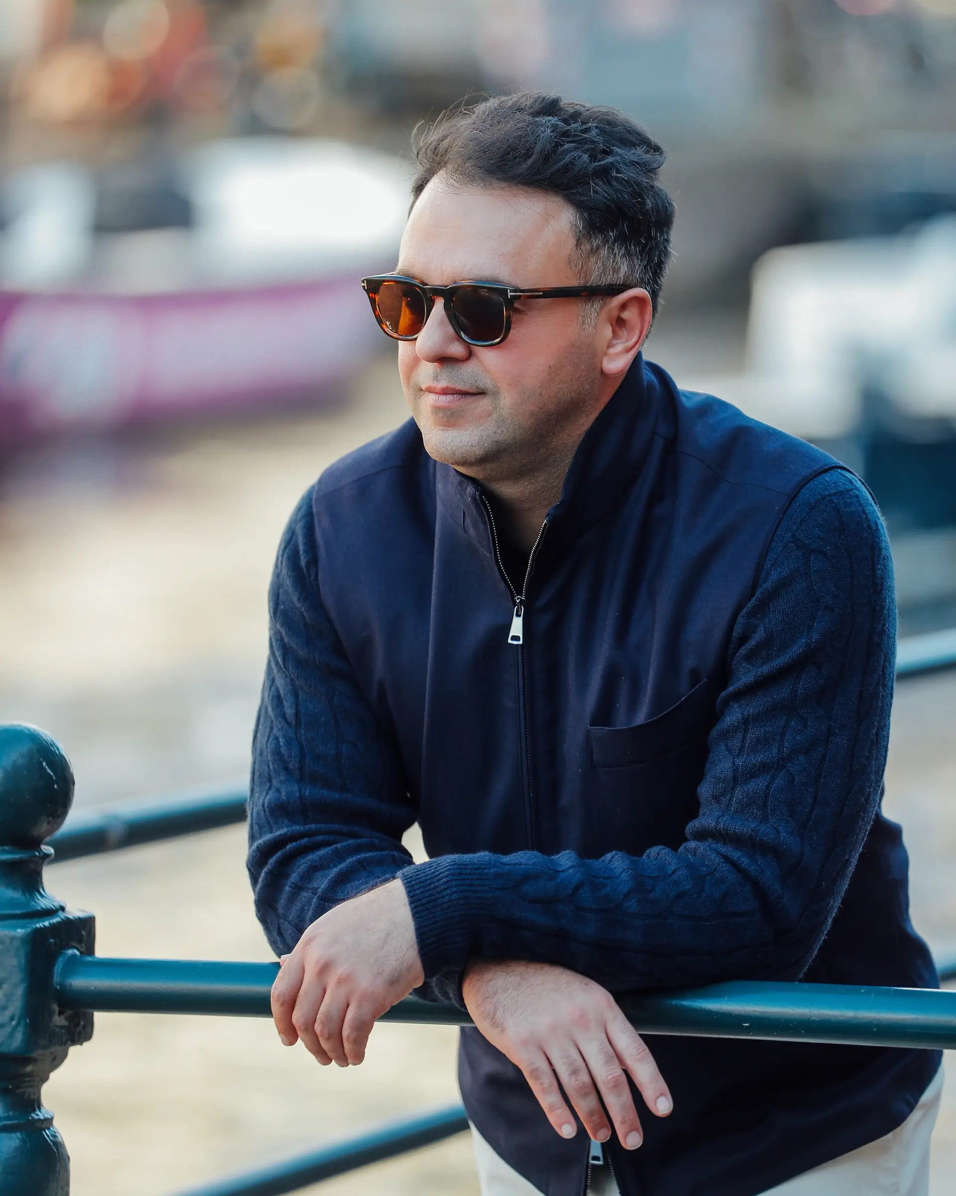 Blauw knitwear rib