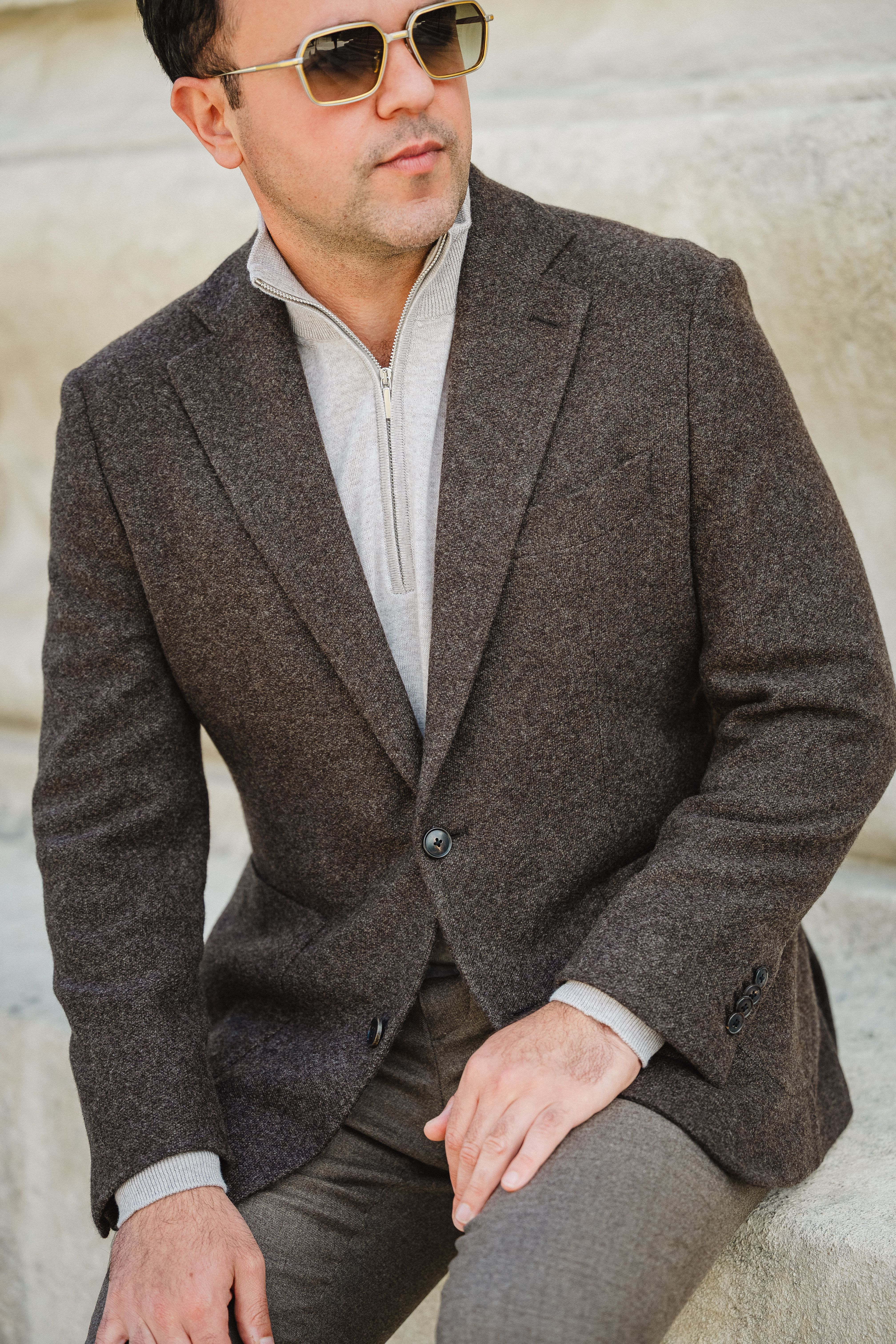 Bruine colbert op maat - details van Ettemadis