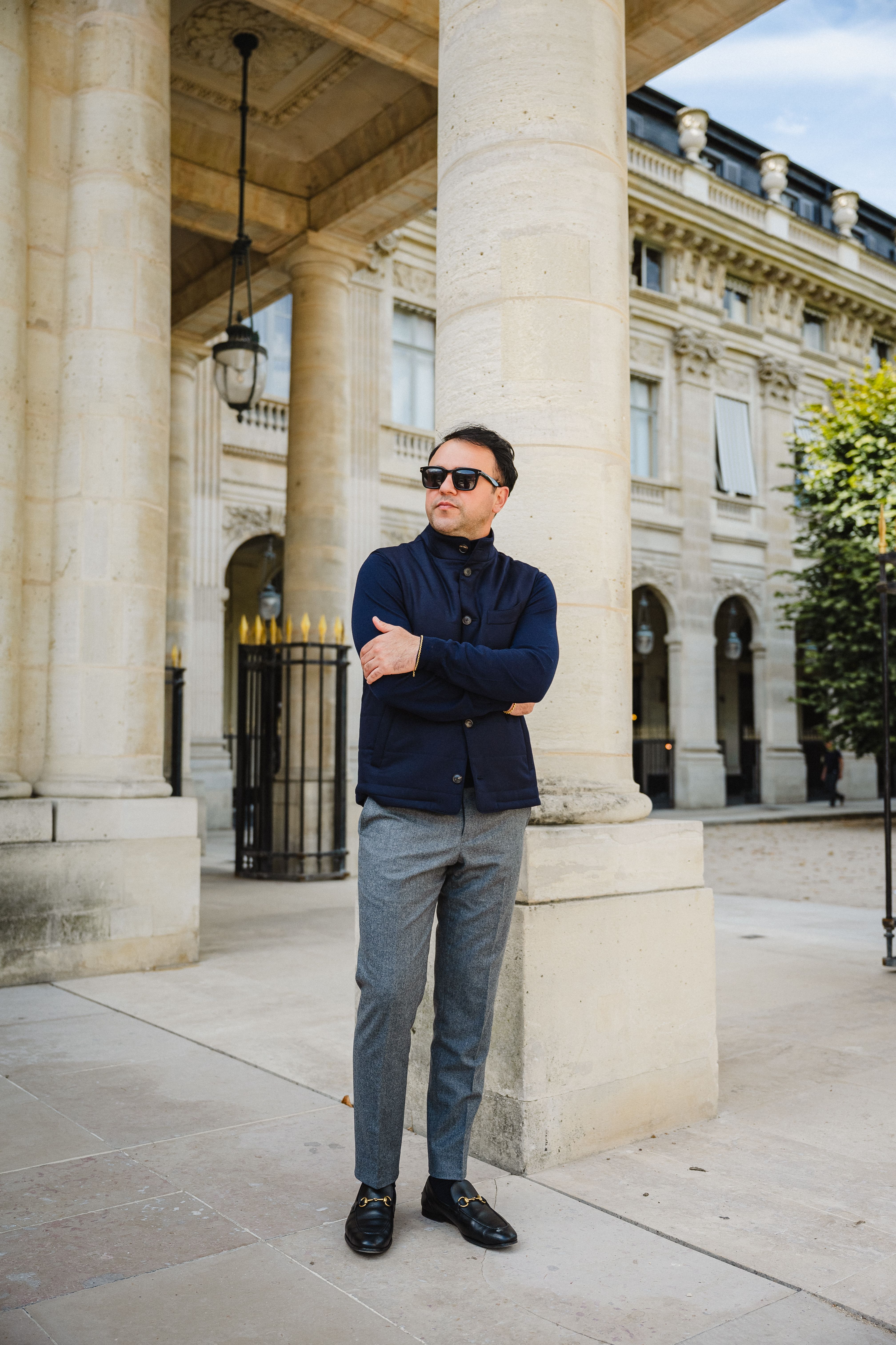 Blauw bodywarmer van Ettemadis