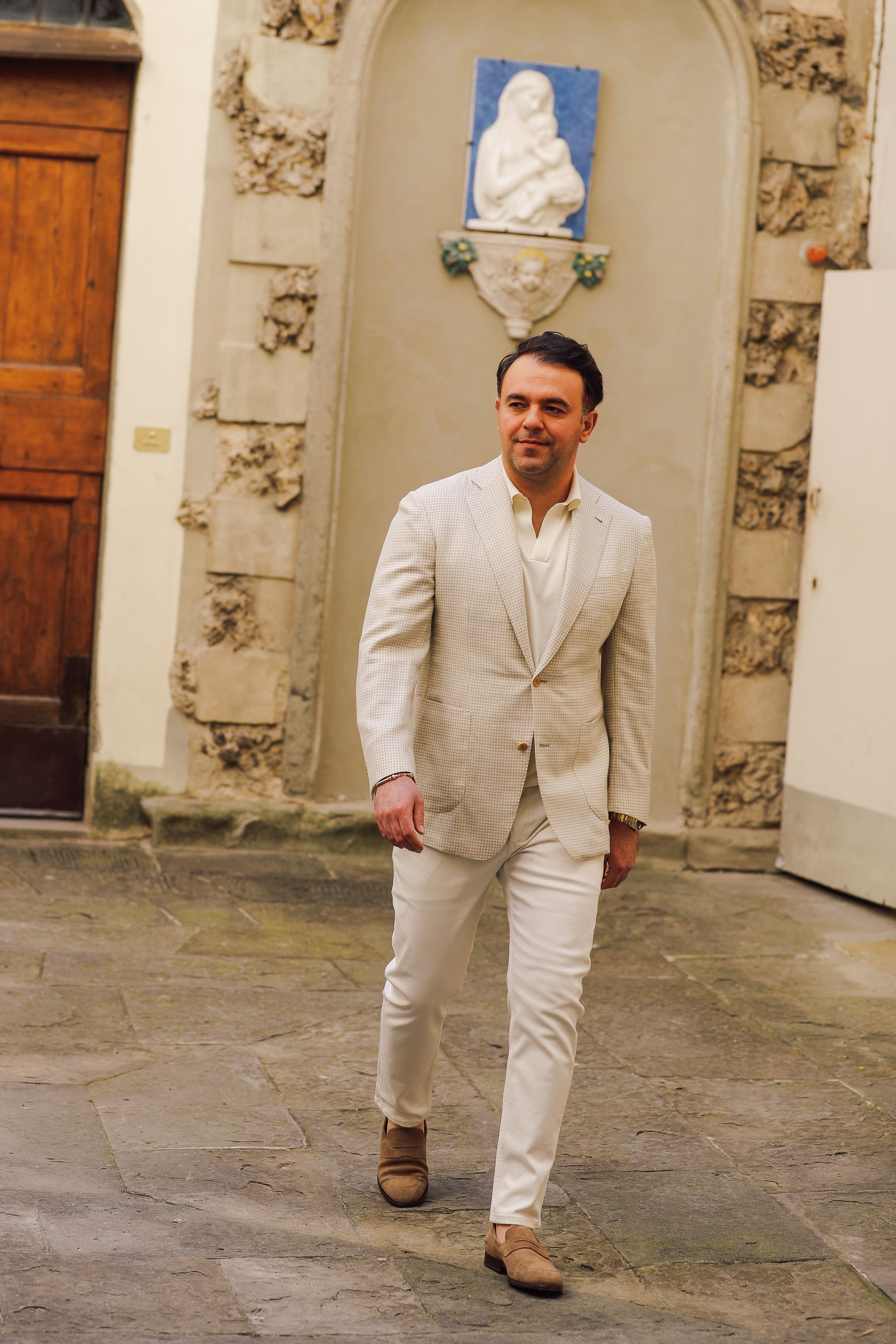 Losse pied-de-poule blazer van Ettemadis Den Haag