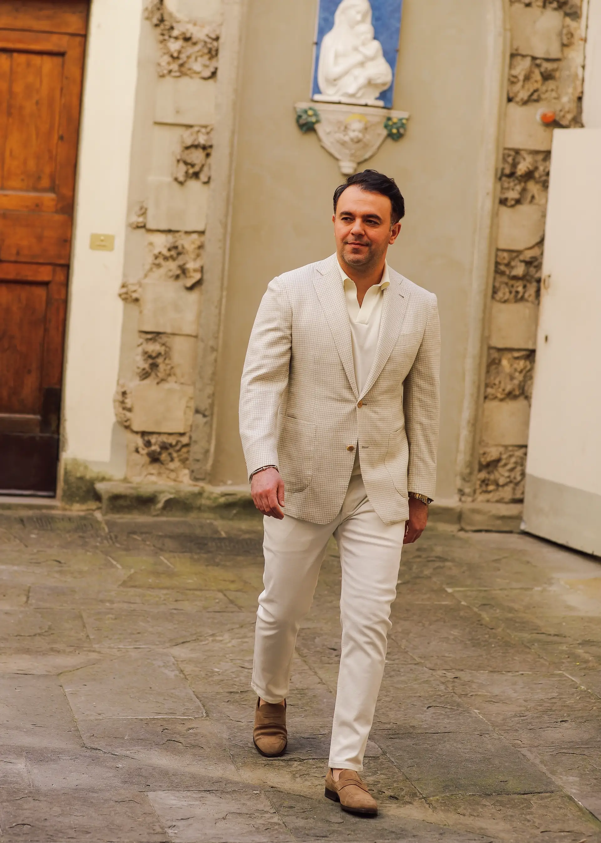 Losse pied-de-poule blazer van Ettemadis Den Haag