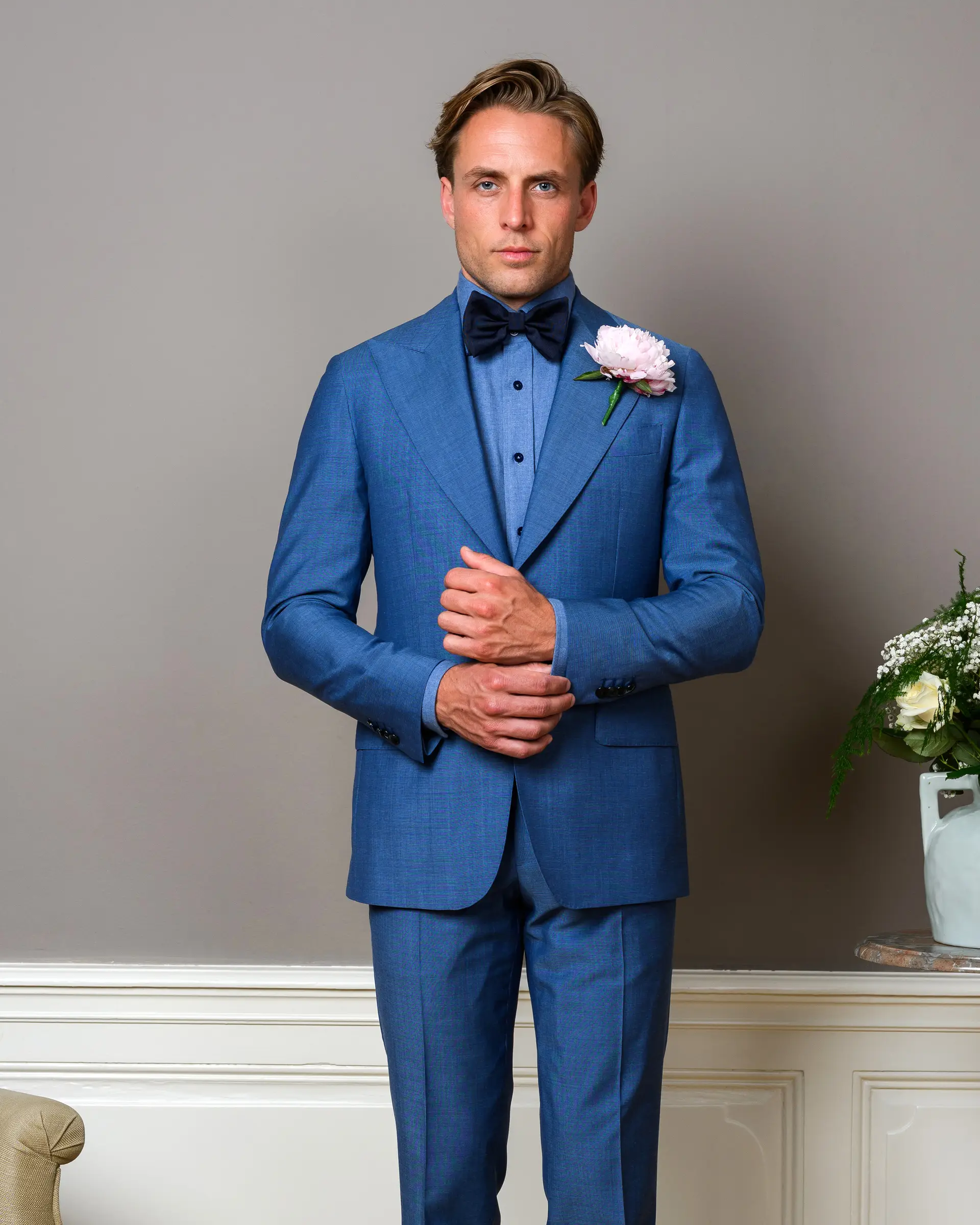 Azure blauw trouwpak van Ettemadis