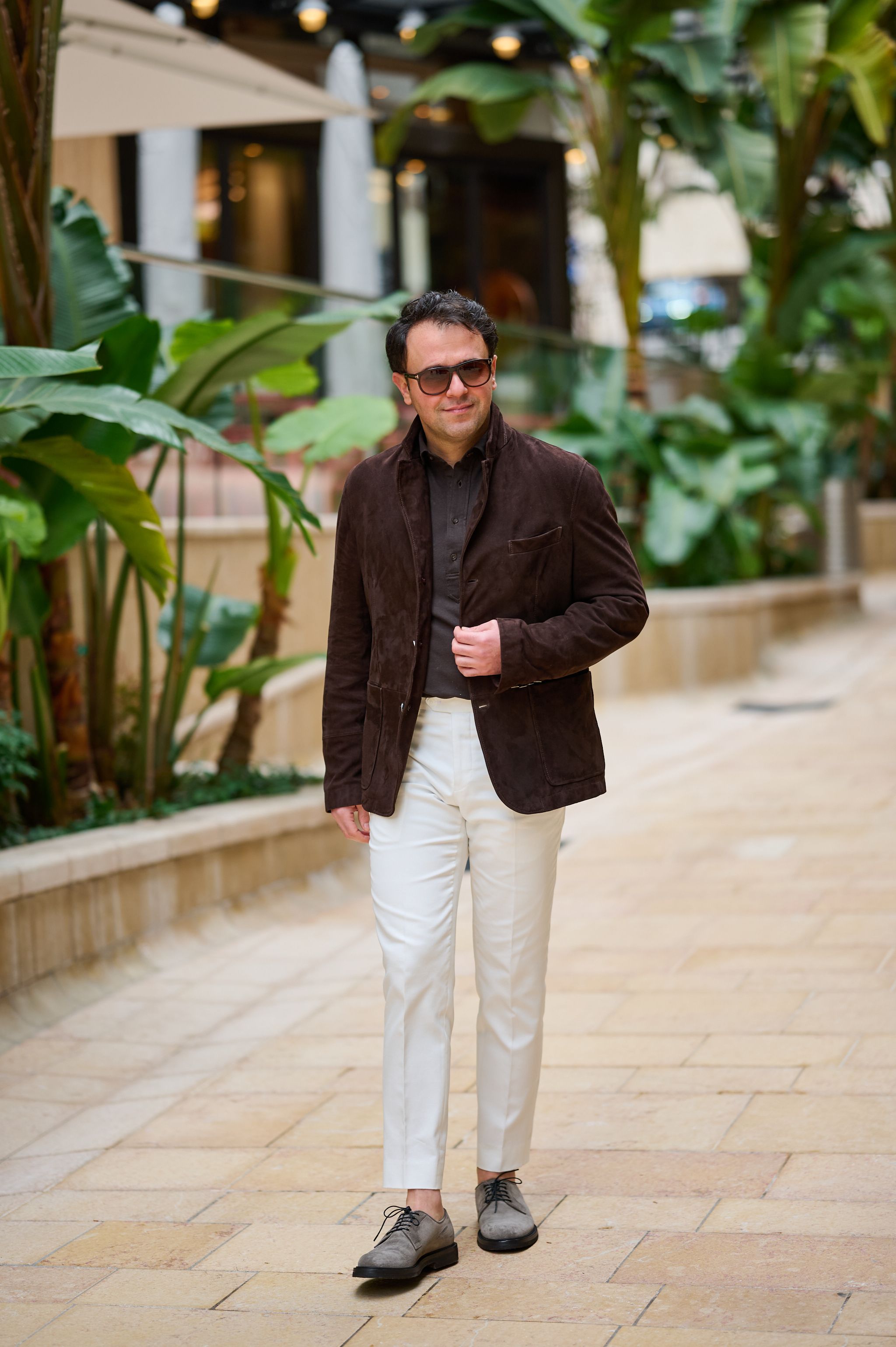 Suede casual outfit van Ettemadis 