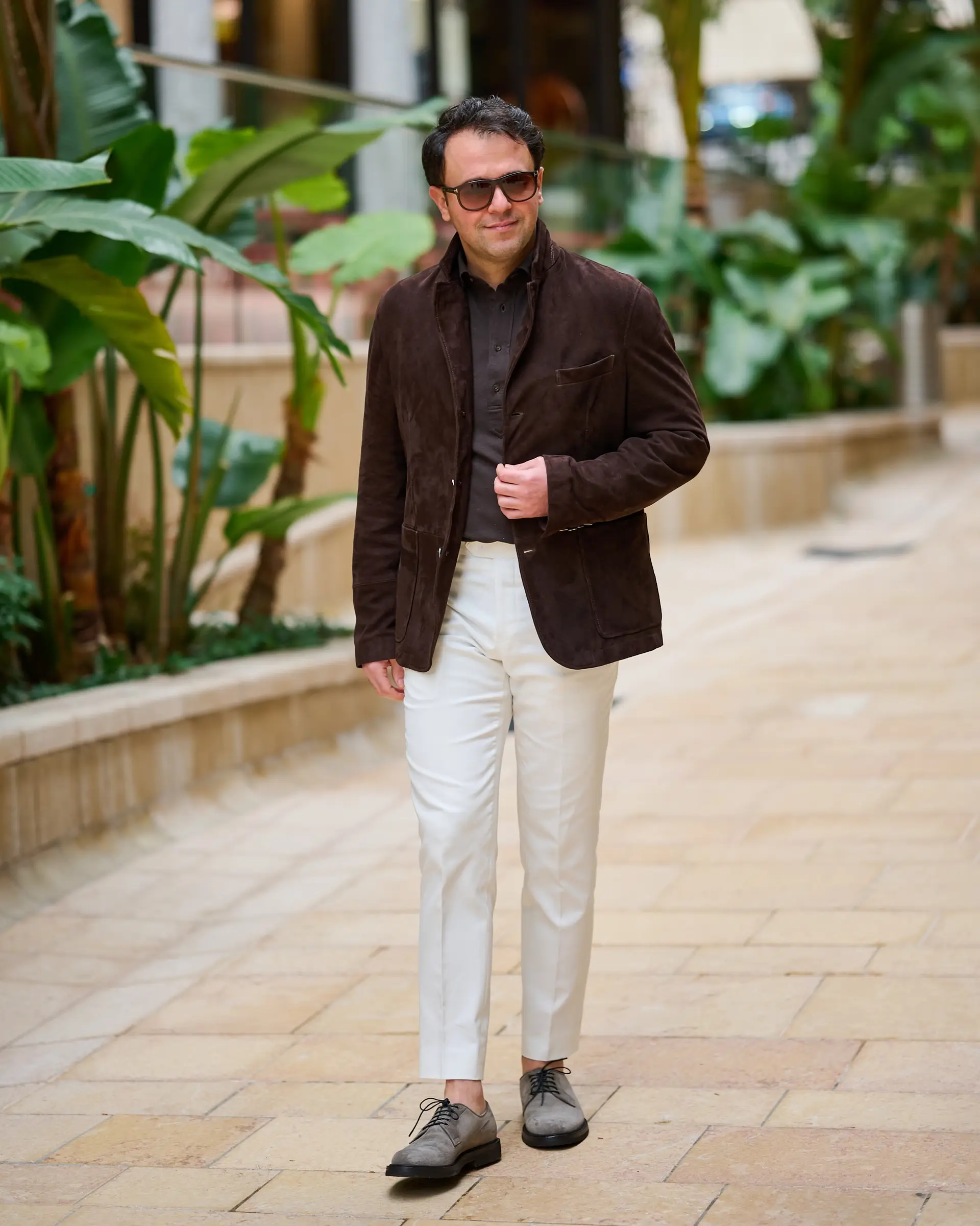 Suede casual outfit van Ettemadis