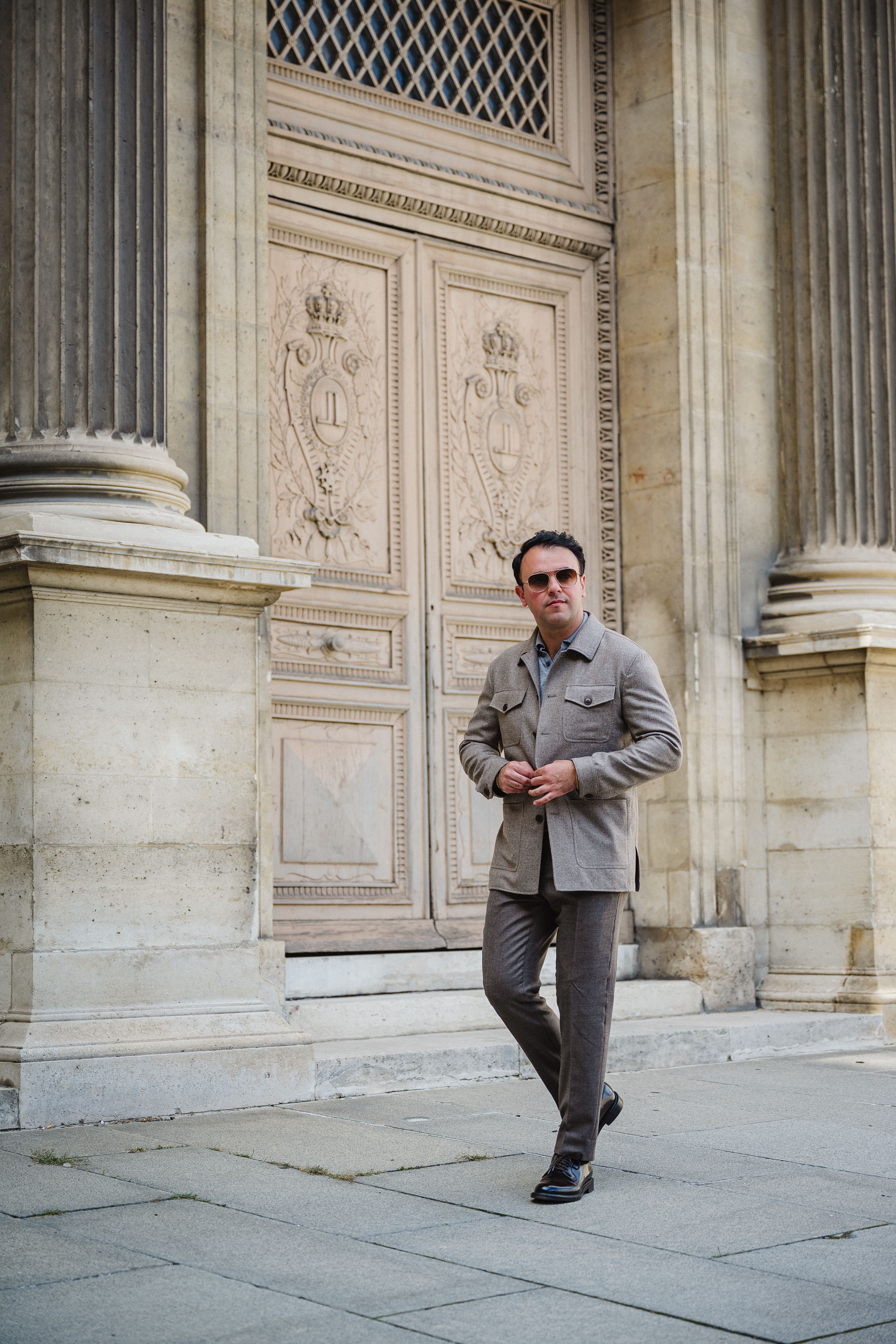 Shirt jacket maatkleding van Ettemadis in Den Haag, collectie herfst winter 2025