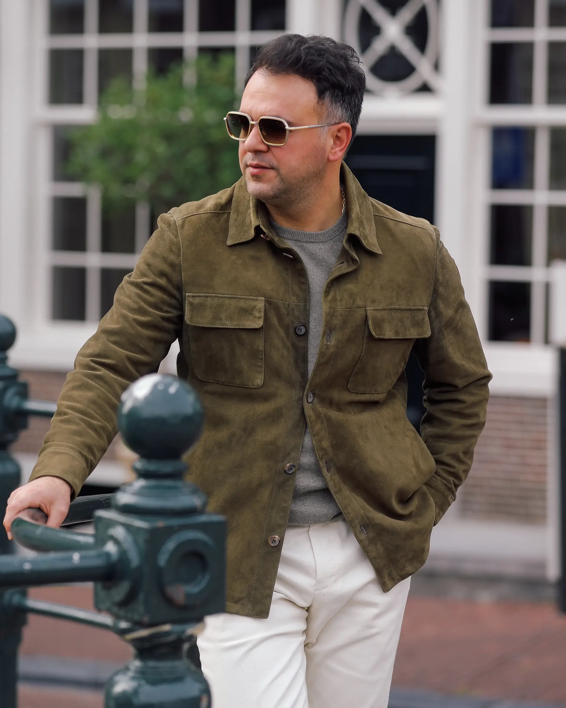 Winter leren jas van Ettemadis in Amsterdam