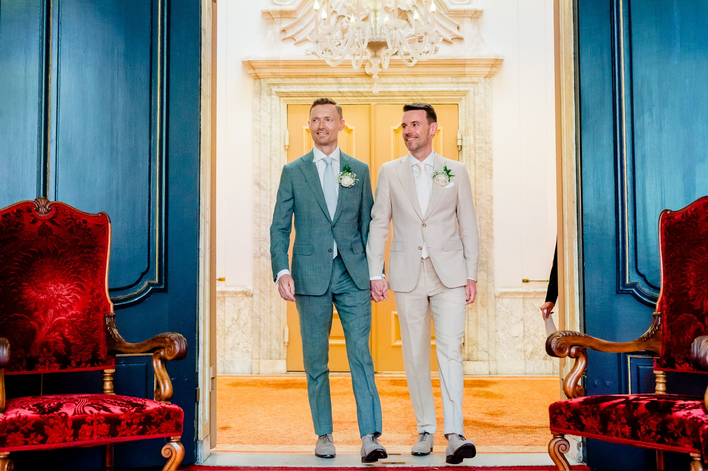 Italiaans driedelig trouwpak van Ettemadis