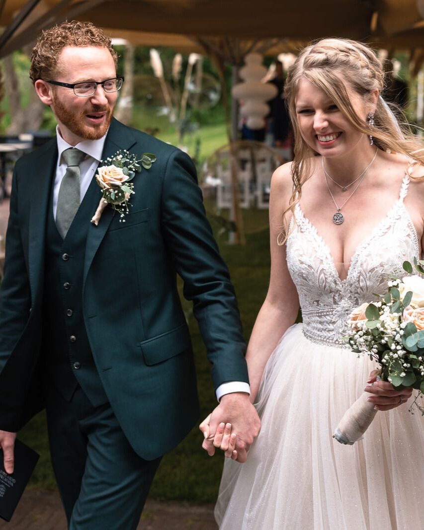 Groen trouwpak op maat van Ettemadis, stijlvol maatwerk