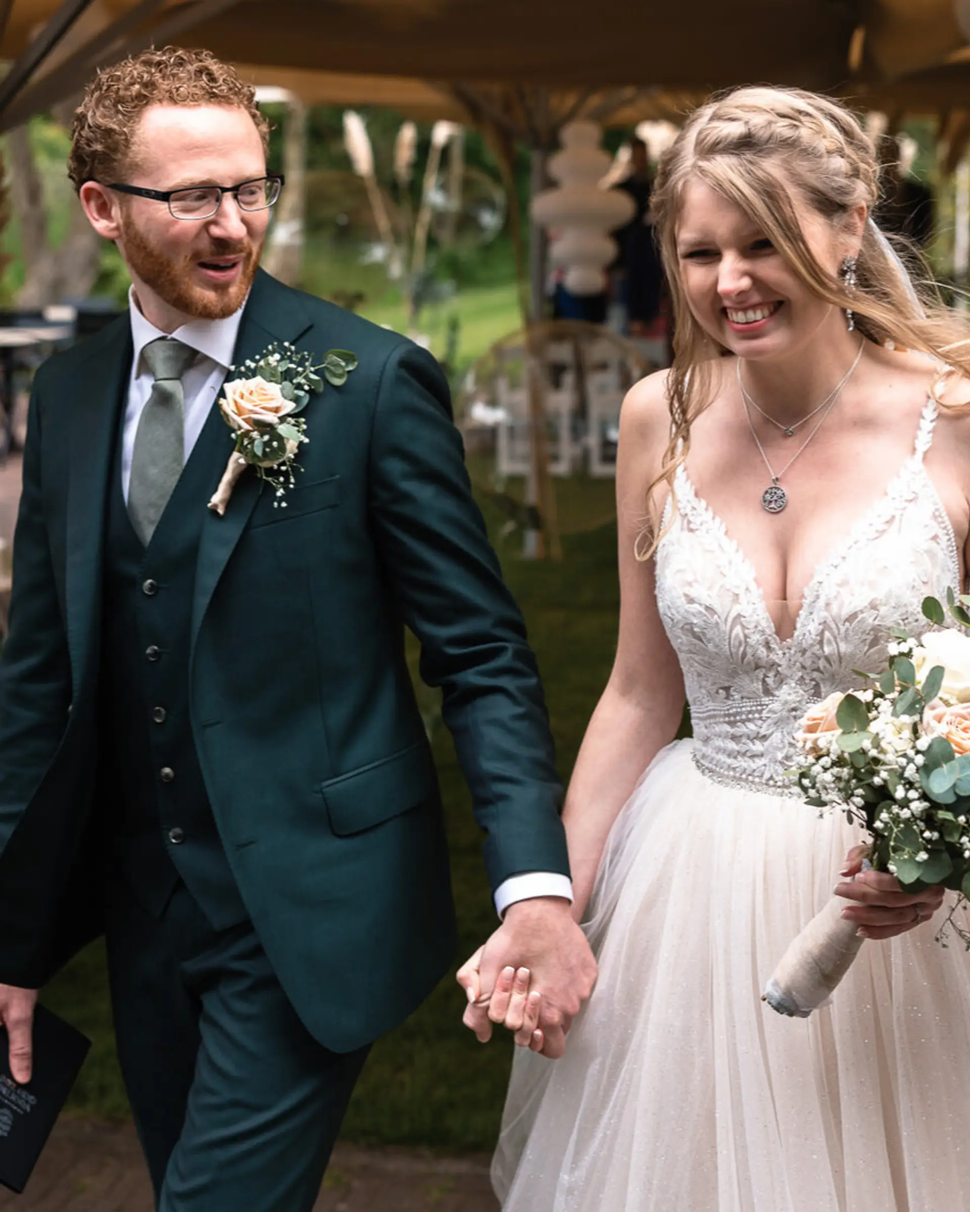 Groen trouwpak op maat van Ettemadis, stijlvol maatwerk