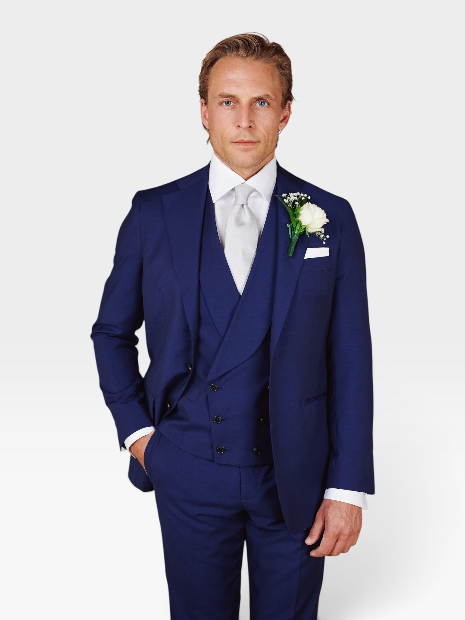 Klassiek blauw trouwkostuum op maat | Ettemadis