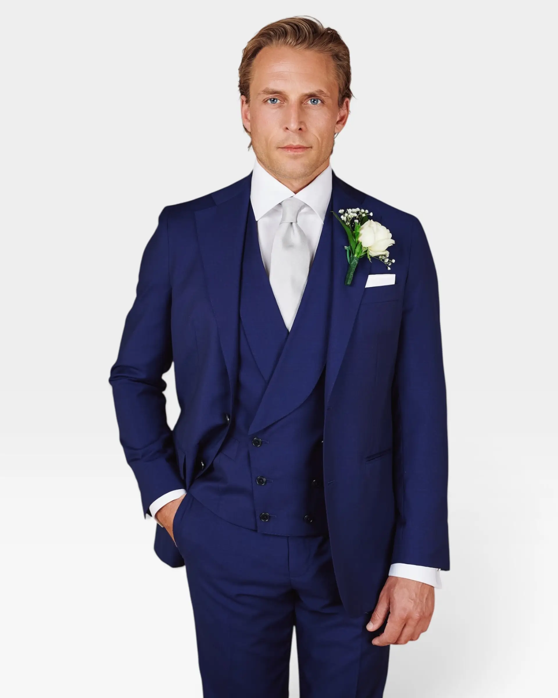 Klassiek blauw trouwkostuum op maat | Ettemadis
