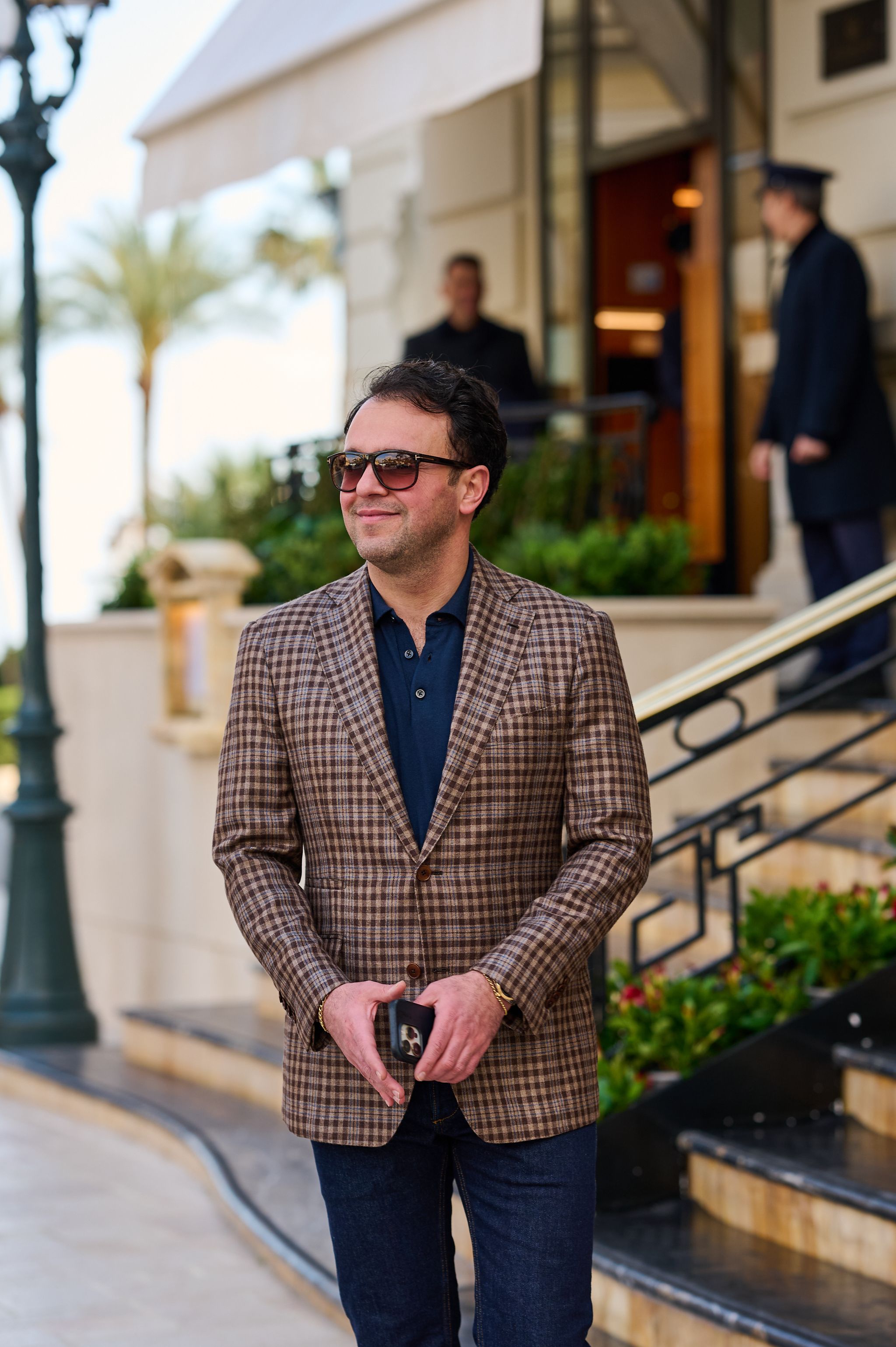 ruitjes colbert van cashmere van Ettemadis