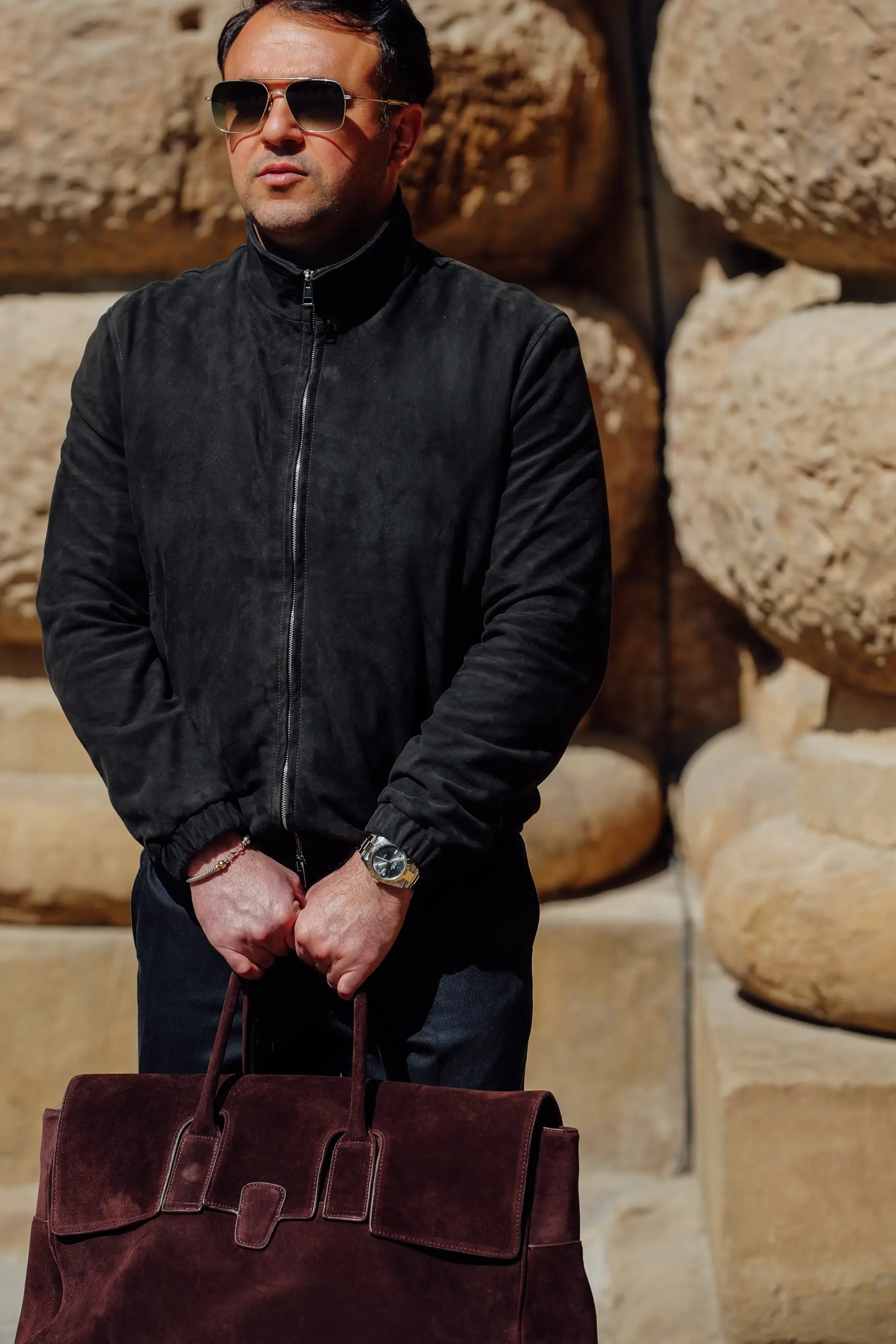 Suede jas bomber van Ettemadis