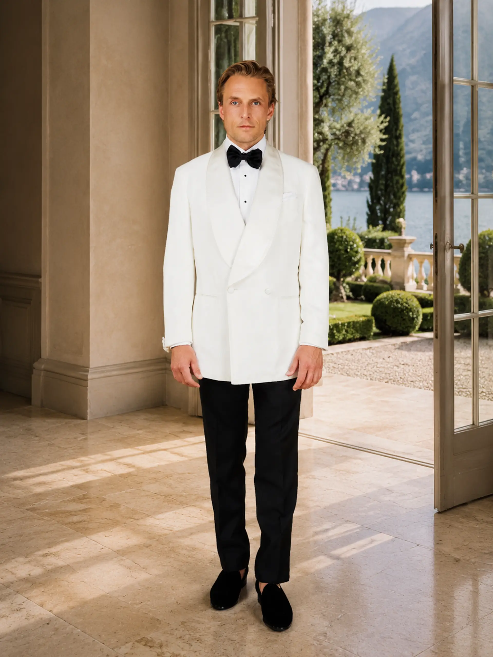 Witte tuxedo op maat
