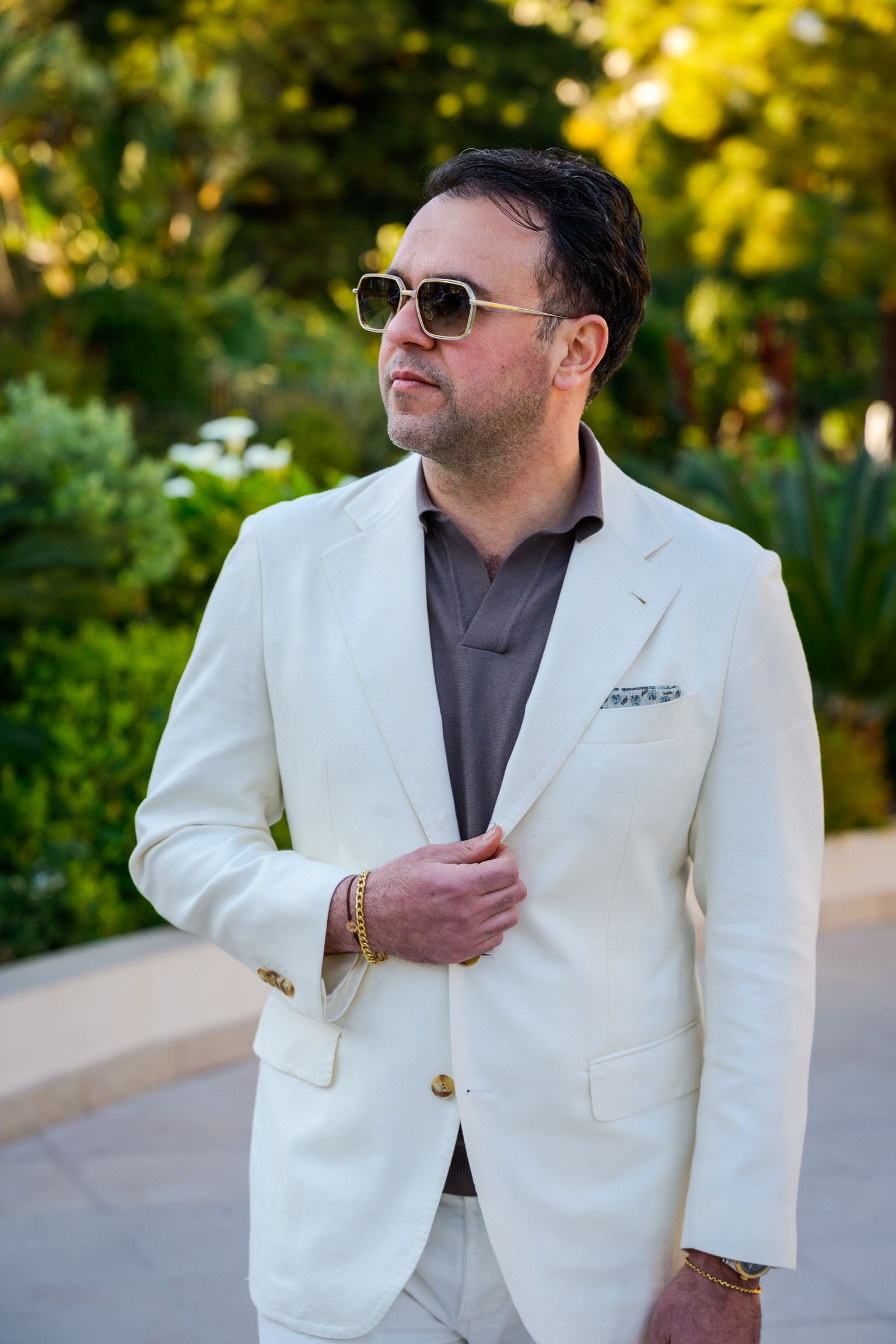 Wit colbert op maat van Ettemadis