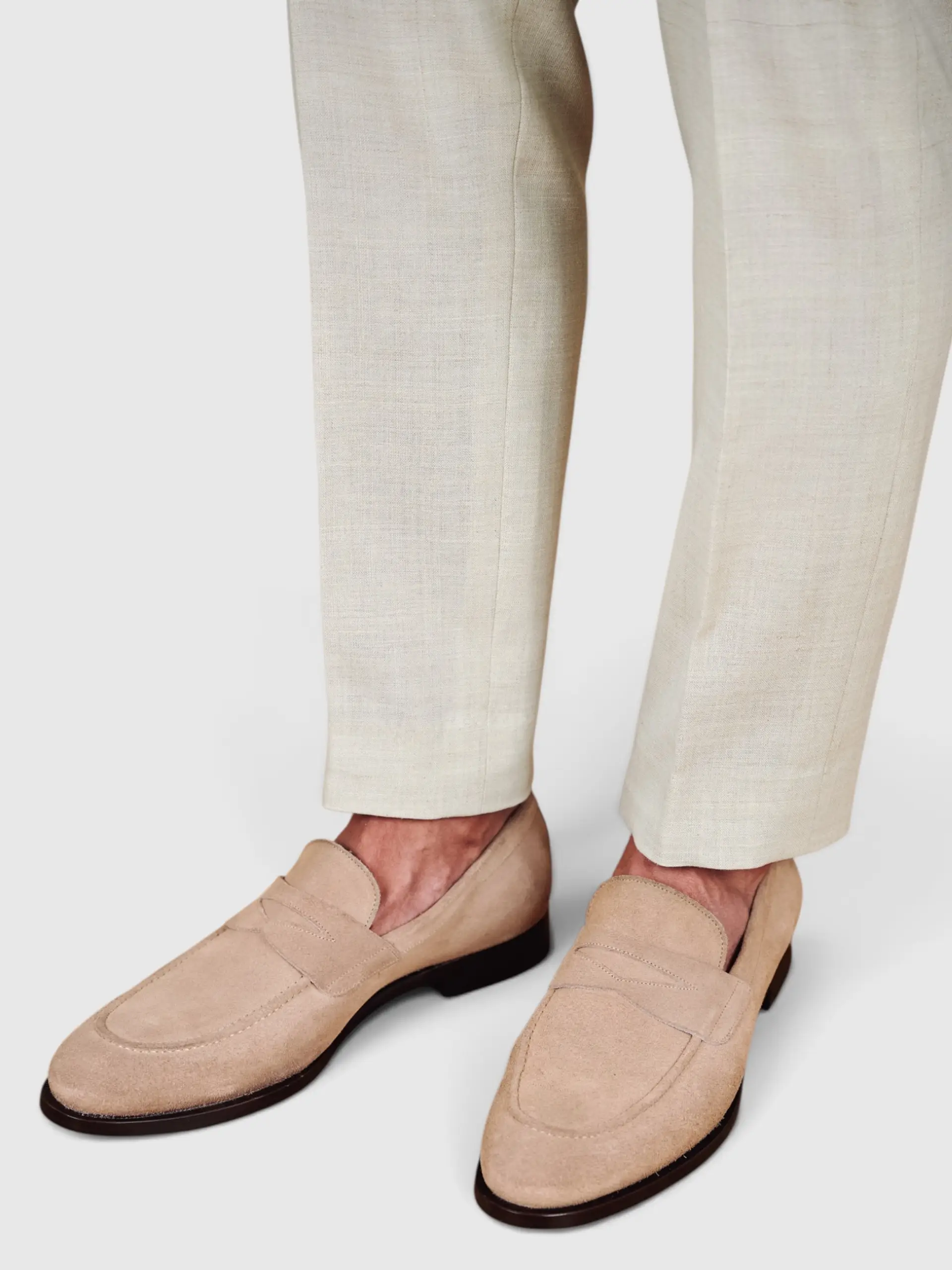 Suede licht penny loafers van Ettemadis