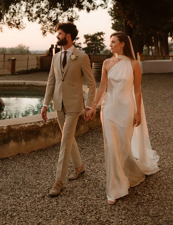 Beige trouwpak op maat, stijlvol klassiek pak